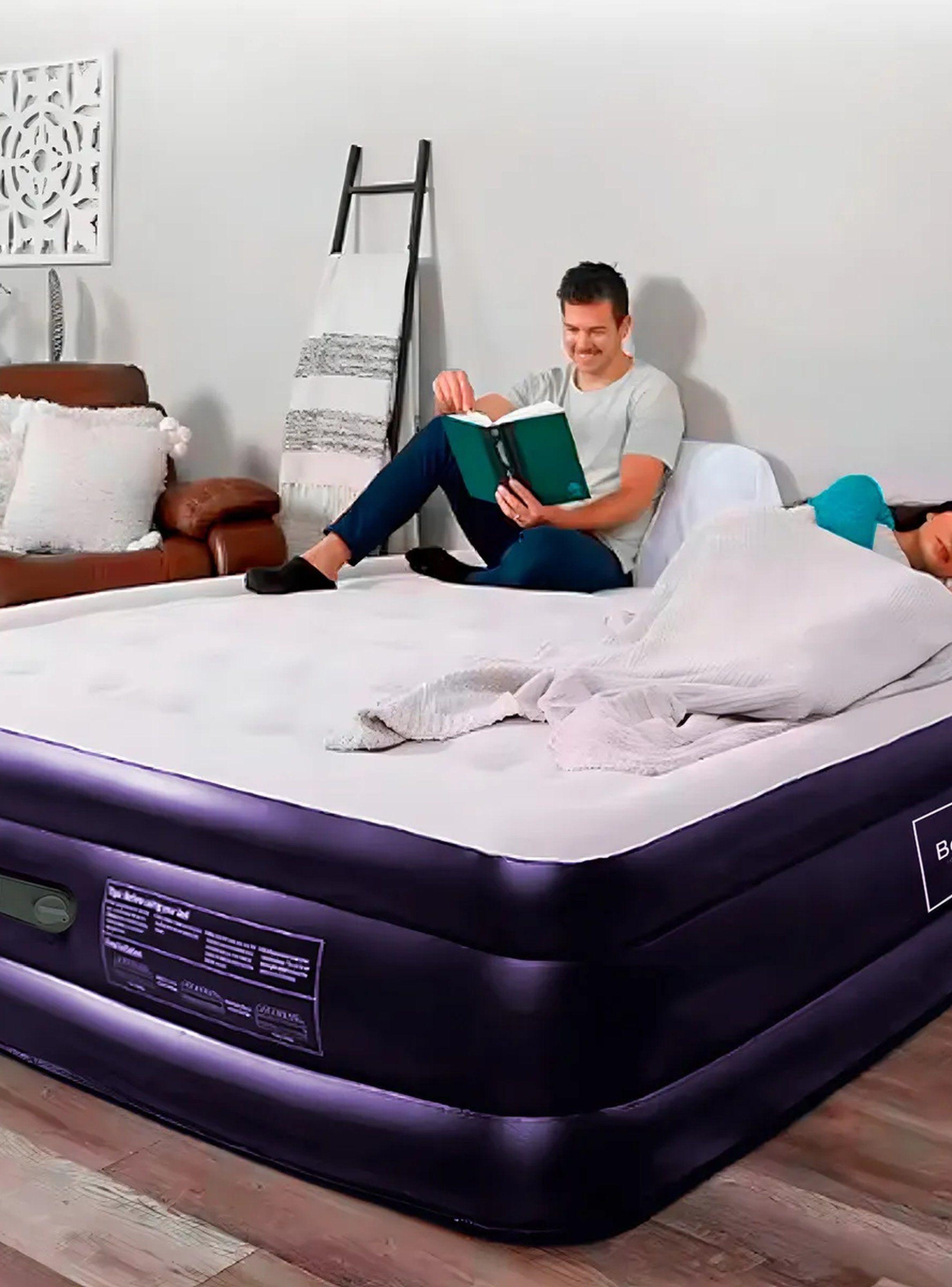 Colchón Inflable Eléctrico Doble Altura Queen Morado-6