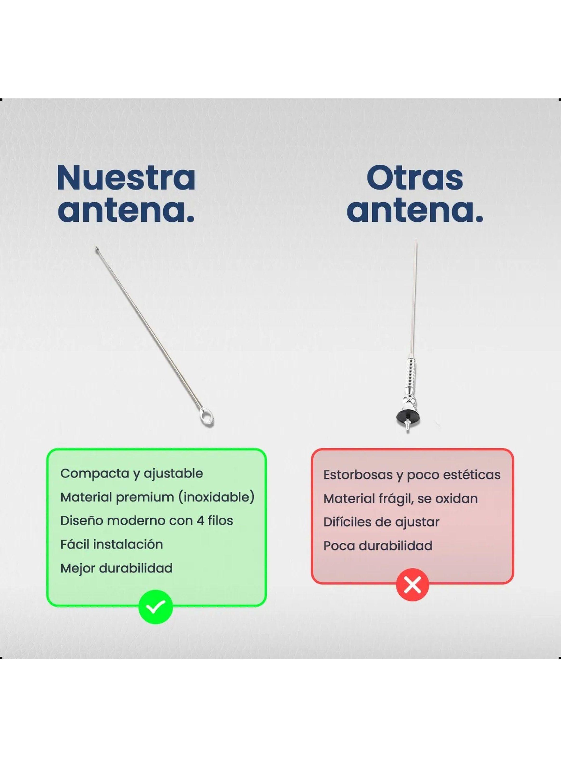 Antena Retráctil Ajustable Acero Inoxidable 65 cm Moto-5