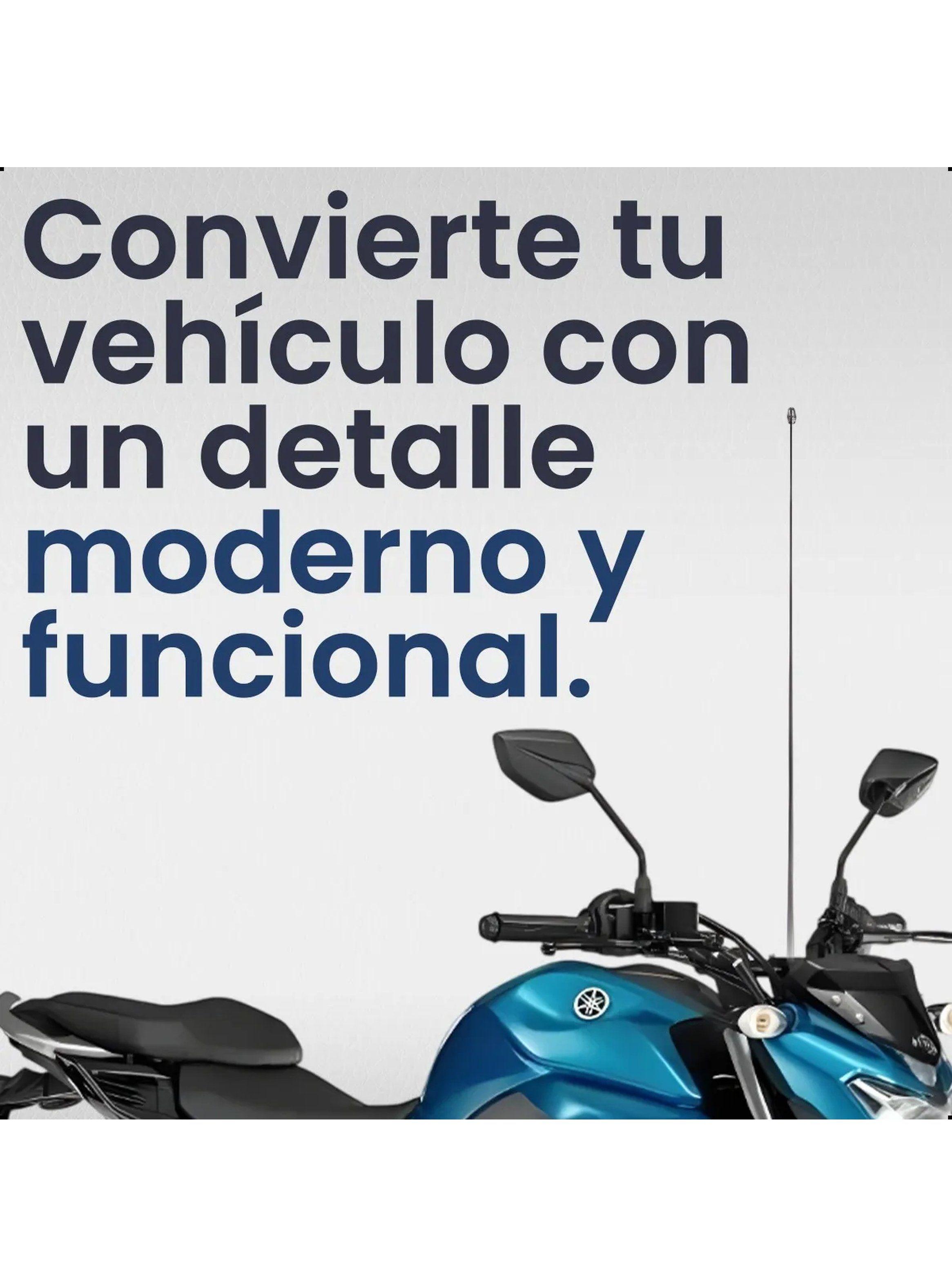 Antena Retráctil Ajustable Acero Inoxidable 65 cm Moto-6