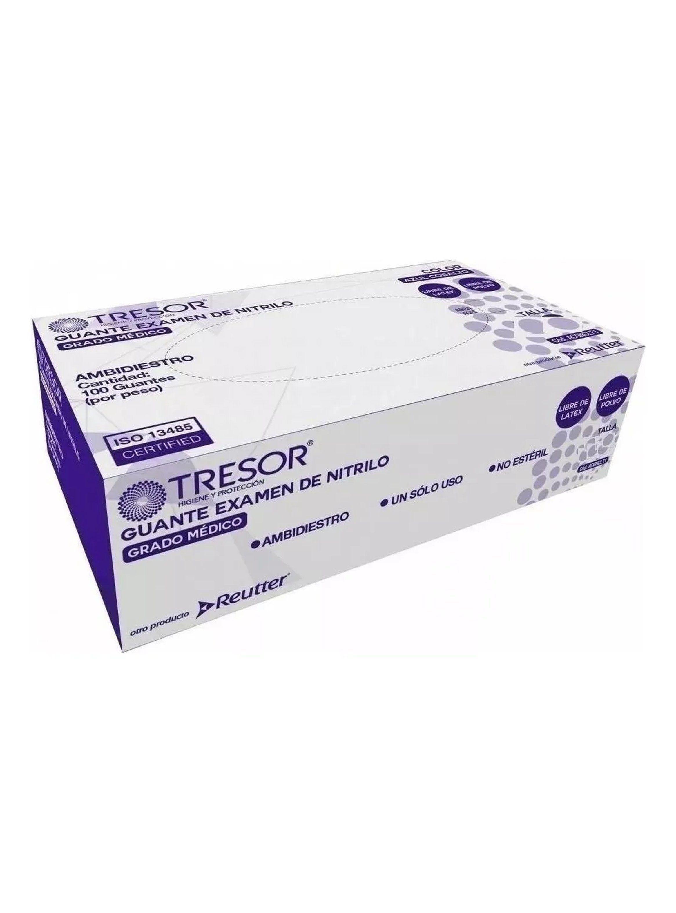 Guantes de Examen de Nitrilo Ambidiestros Talla S | Color Azul-0