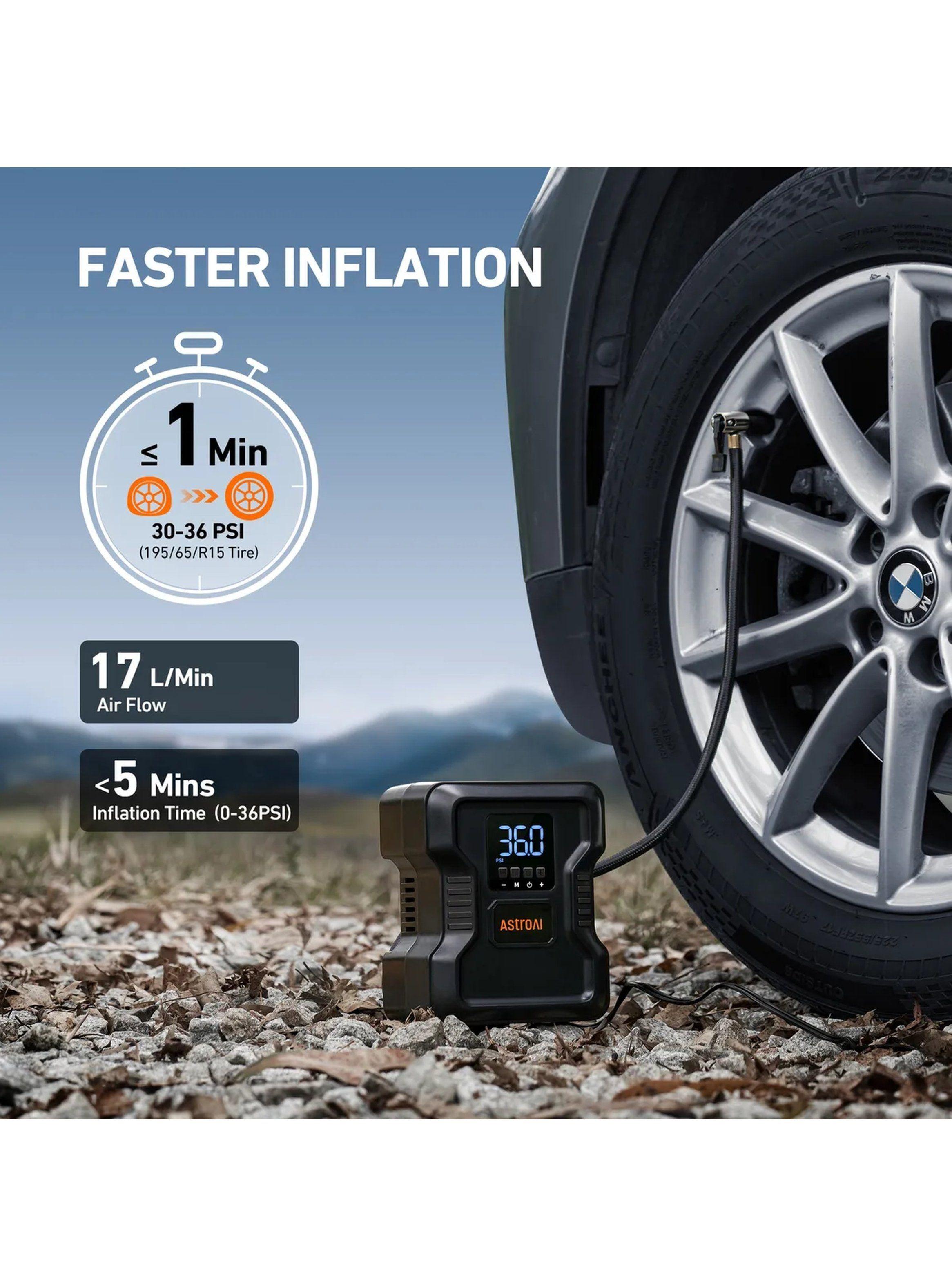 Compresor de Aire Portátil Digital 12V Pantalla LCD LED-3