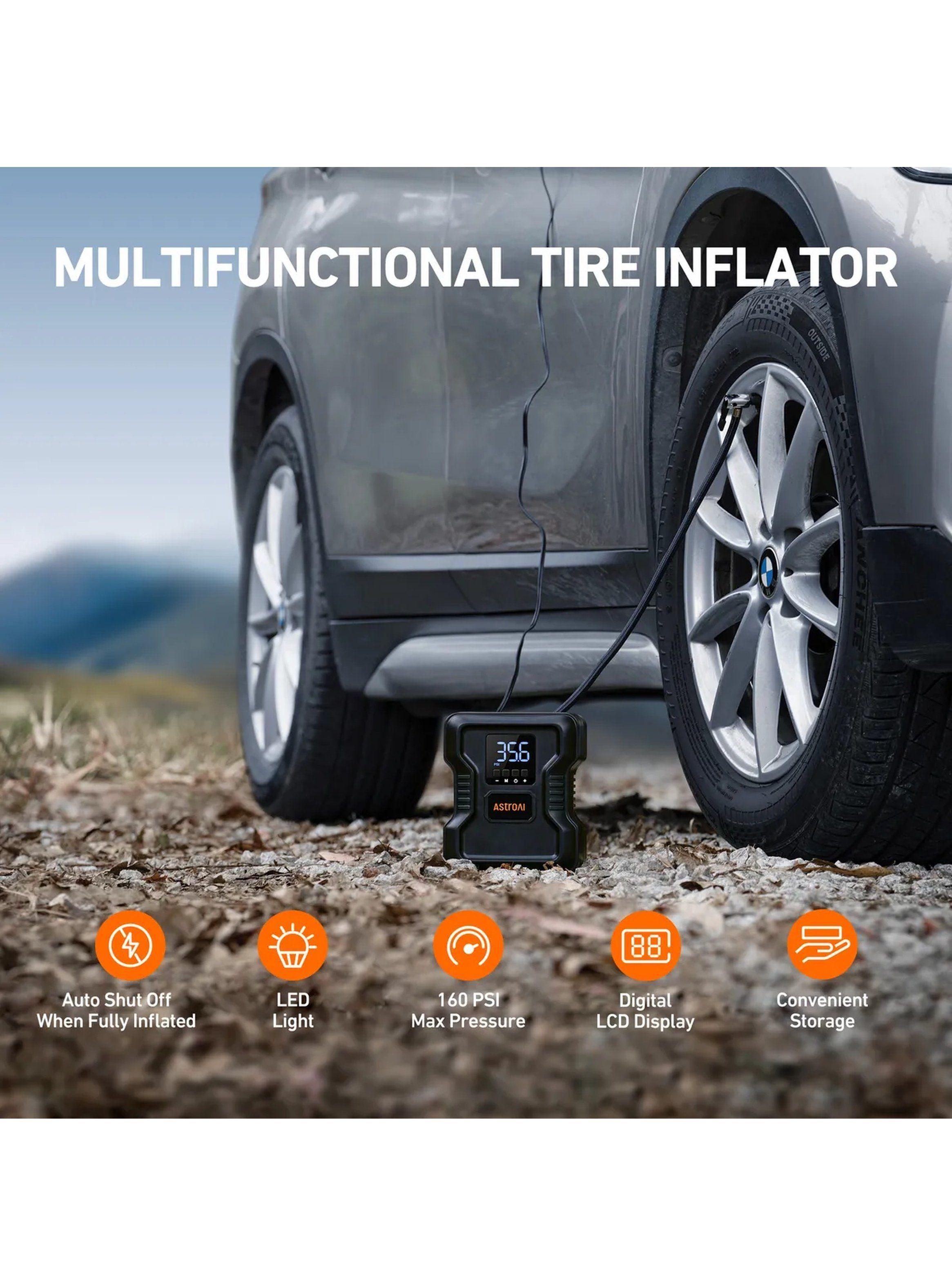 Compresor de Aire Portátil Digital 12V Pantalla LCD LED-4