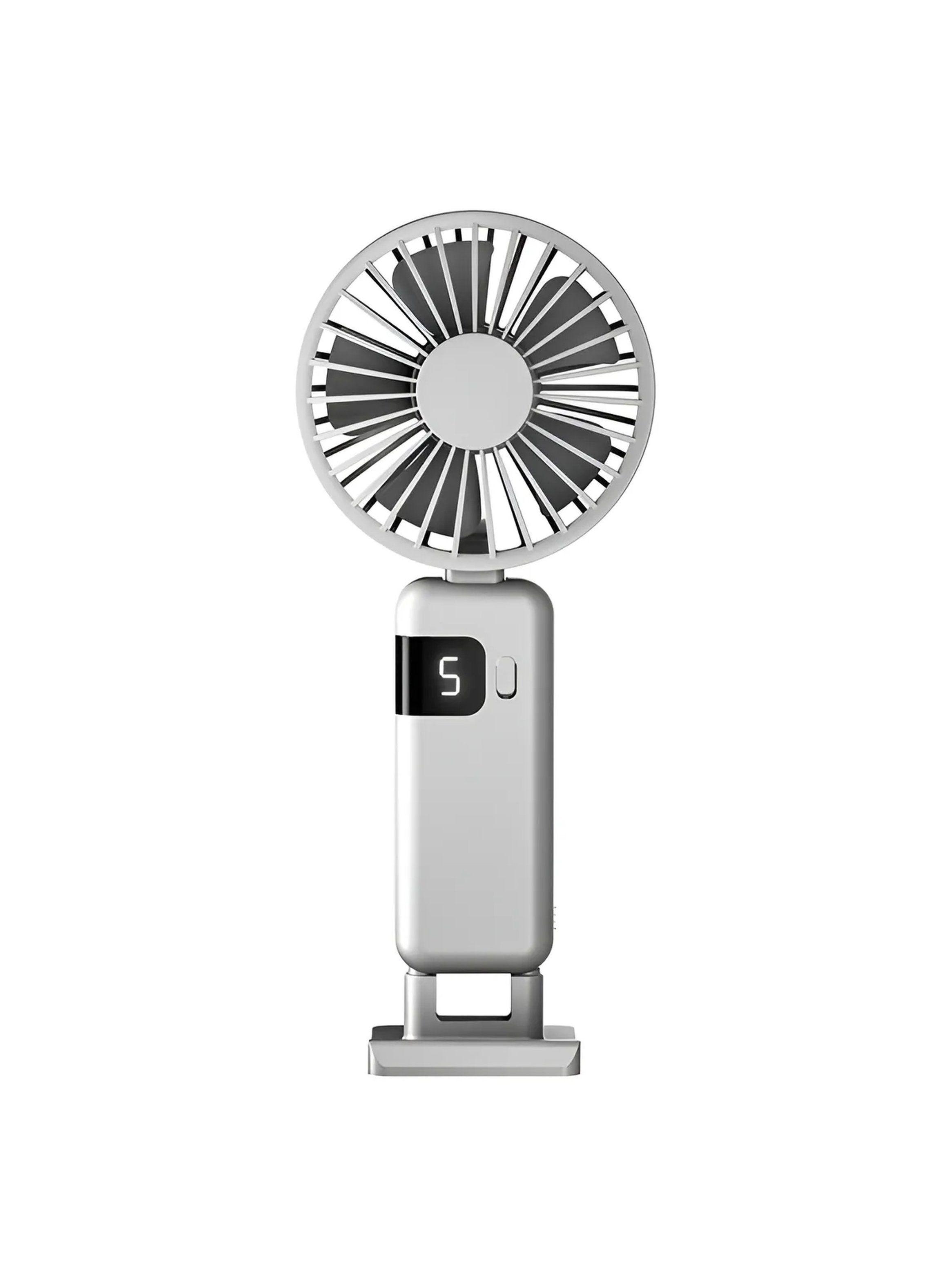 Ventilador Mini Portátil Recargable Pantalla LED Verano-0