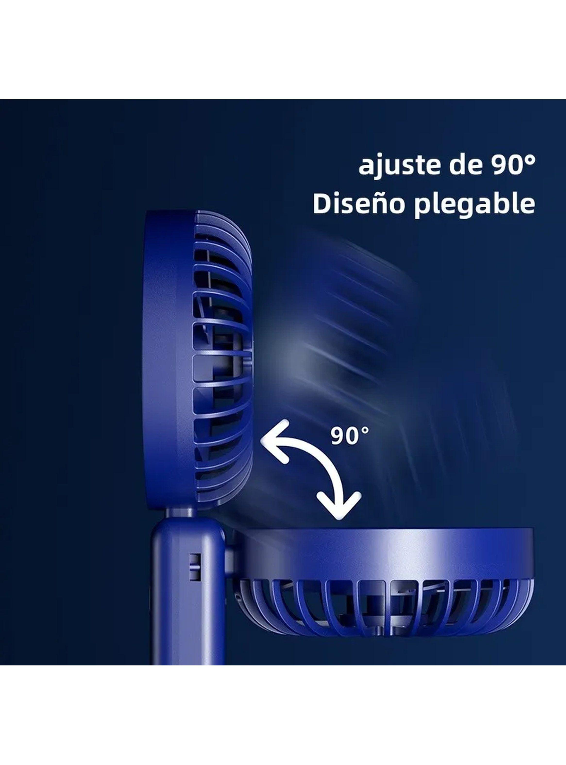 Ventilador Mini Portátil Recargable Pantalla LED Verano-8