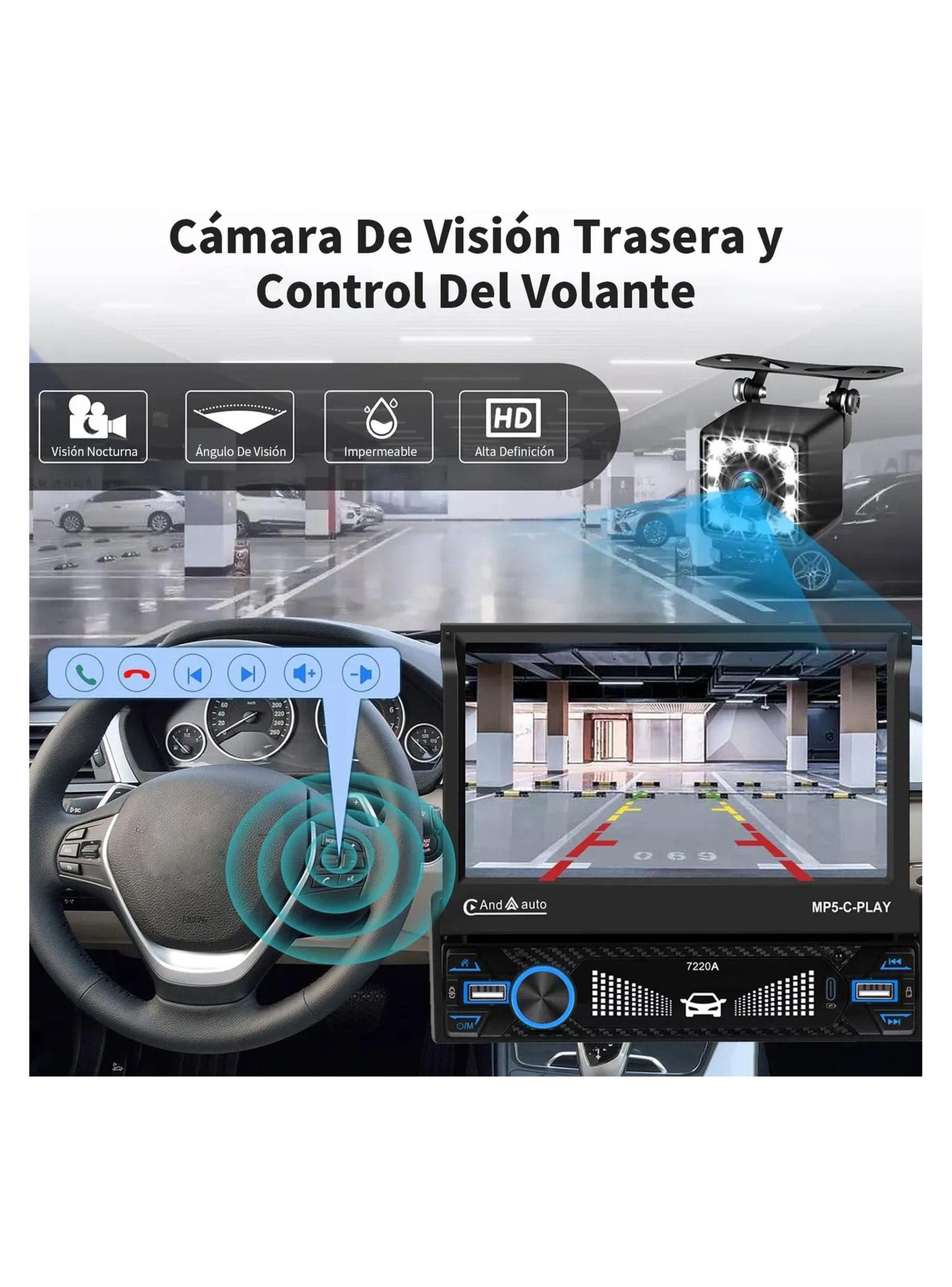 Estéreo para Automóvil CarPlay Android Auto Pantalla 7 Pulgadas Desplegable-3