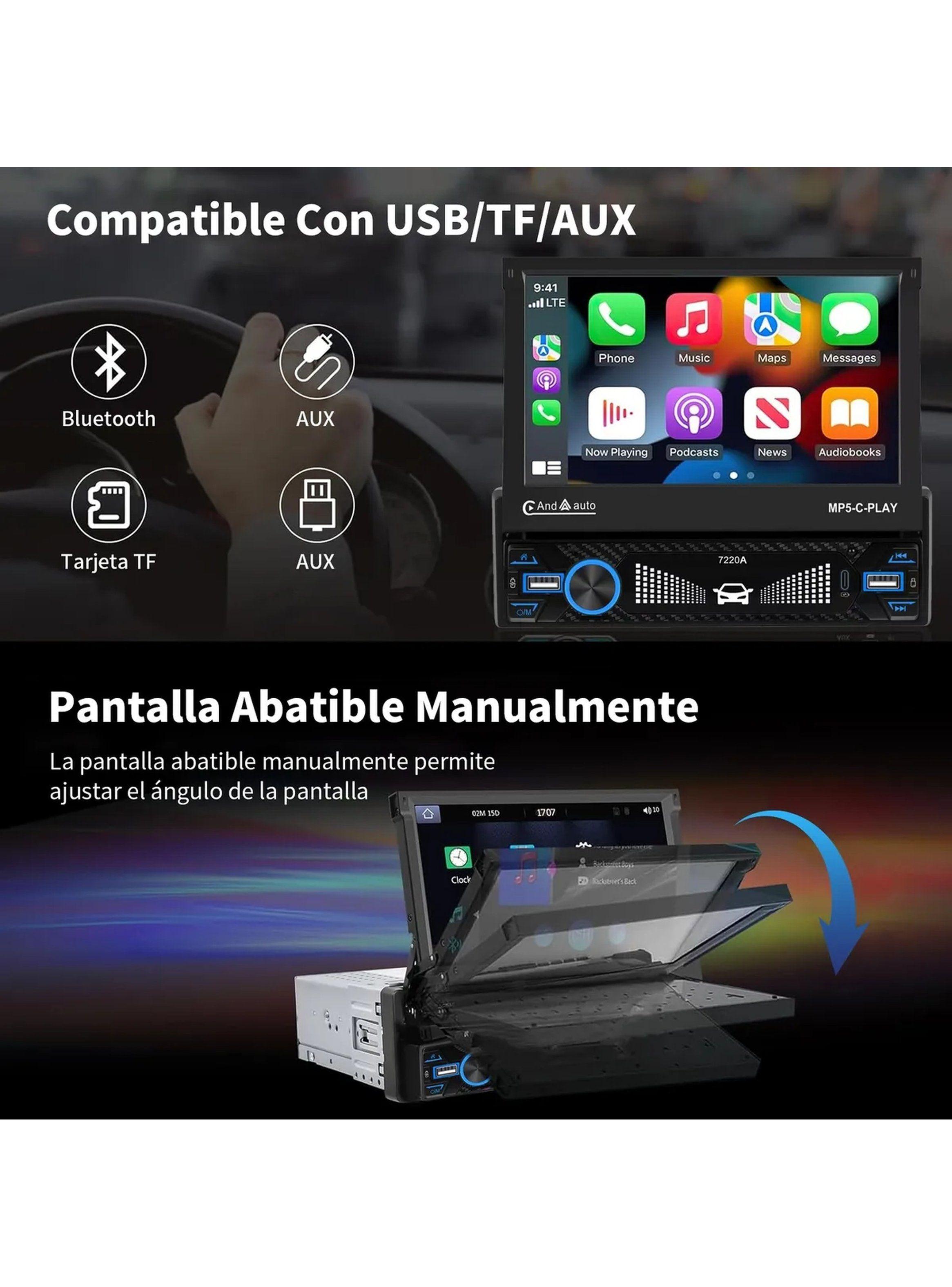Estéreo para Automóvil CarPlay Android Auto Pantalla 7 Pulgadas Desplegable-5
