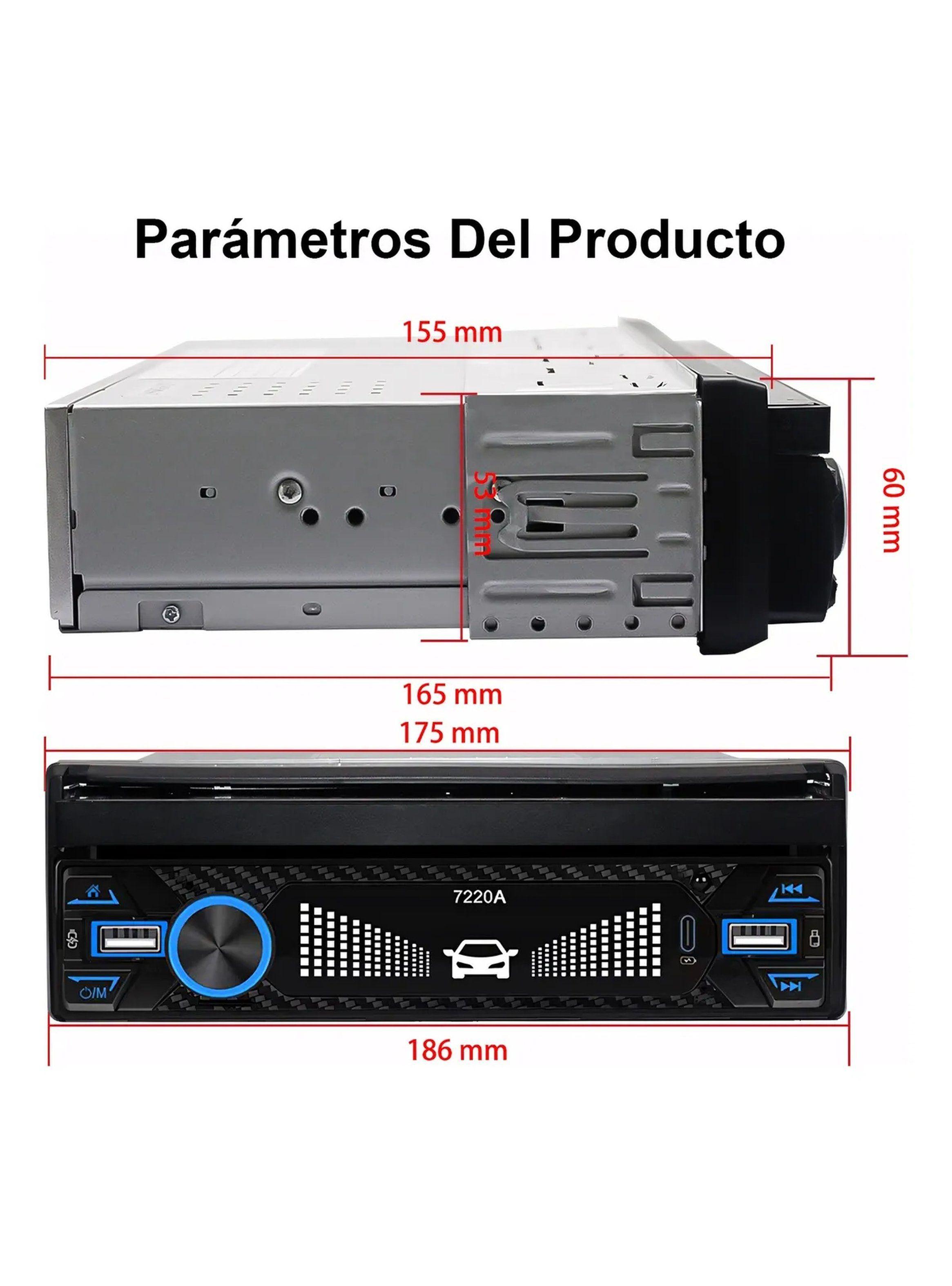 Estéreo para Automóvil CarPlay Android Auto Pantalla 7 Pulgadas Desplegable-7