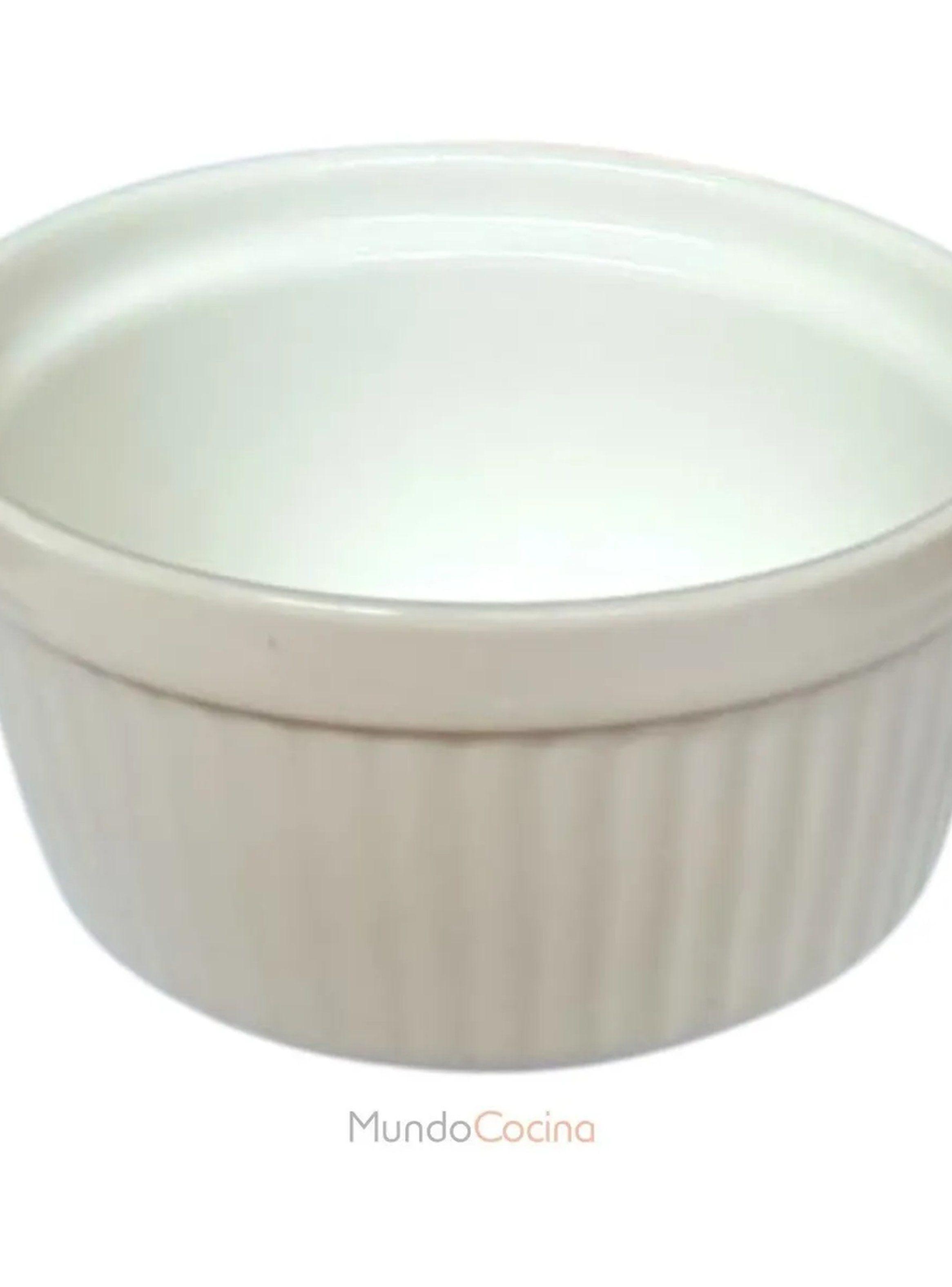 Set De Ramequines De Cerámica Blanca 10 cm-3