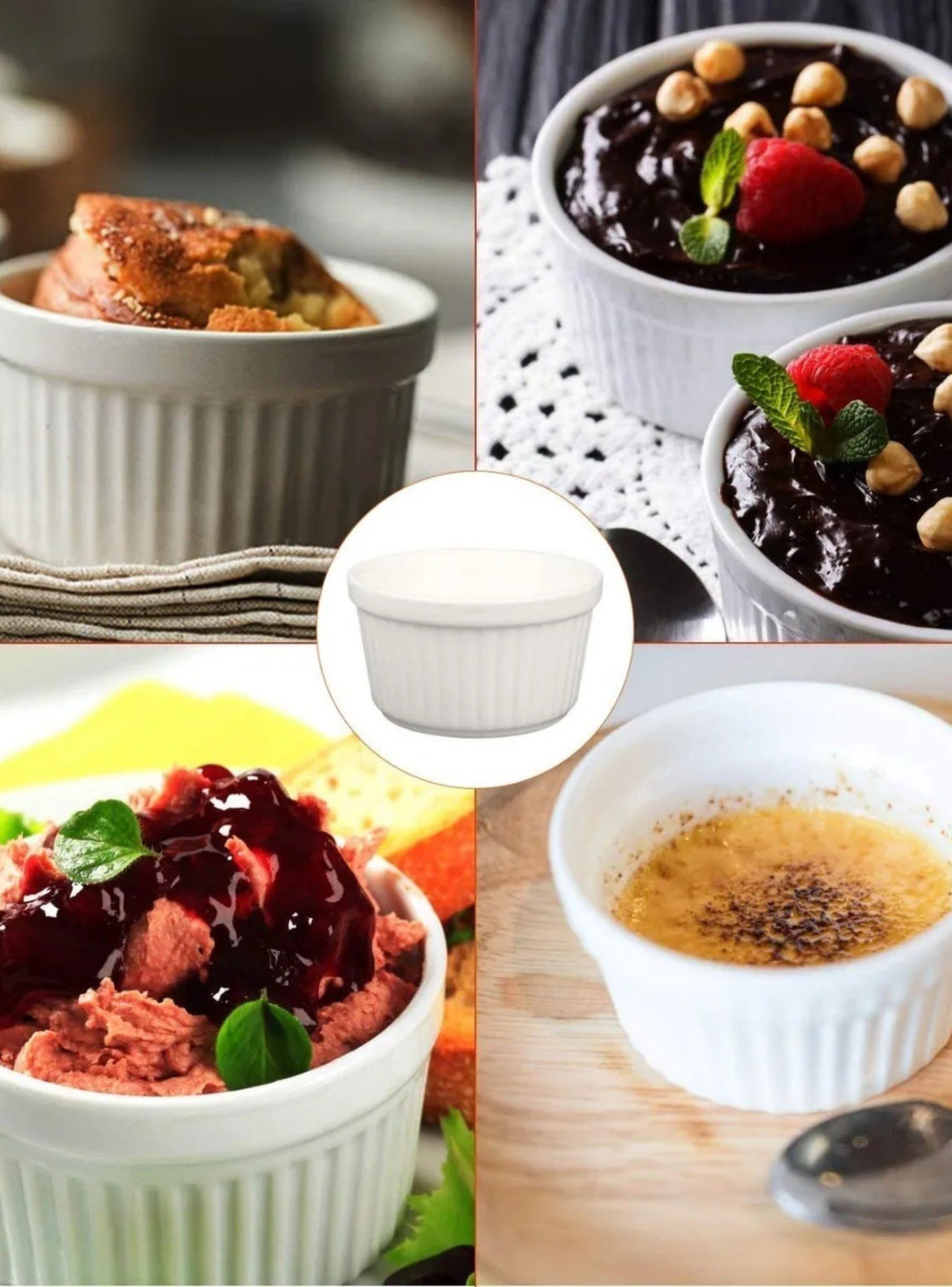 Set De Ramequines De Cerámica Blanca 10 cm-7