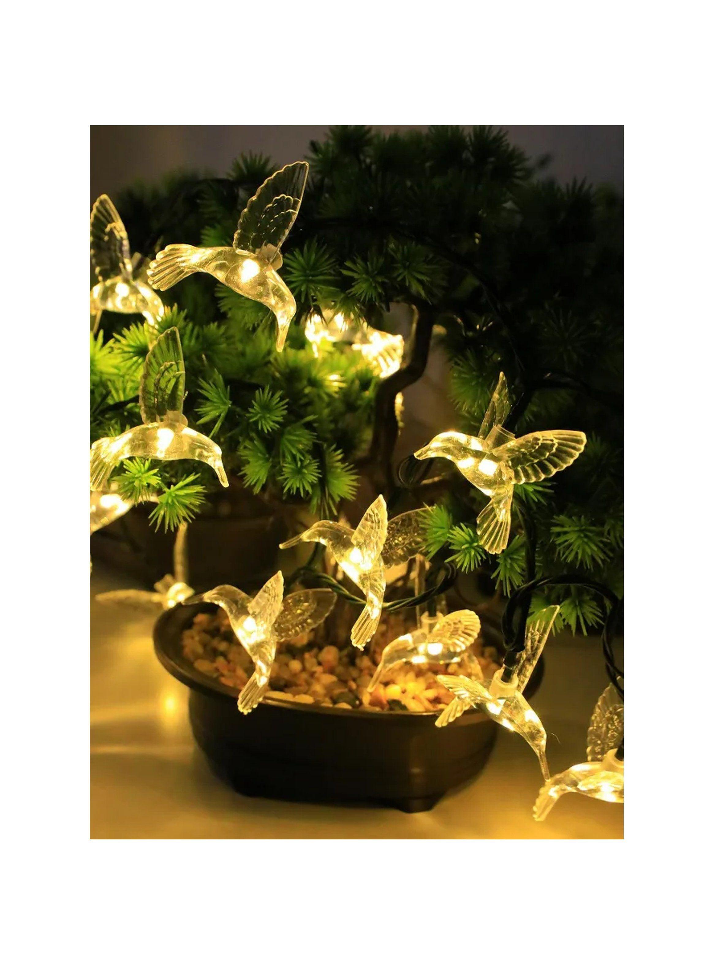 Cadena de Luces LED Solar Hummingbird Exterior Impermeable -3