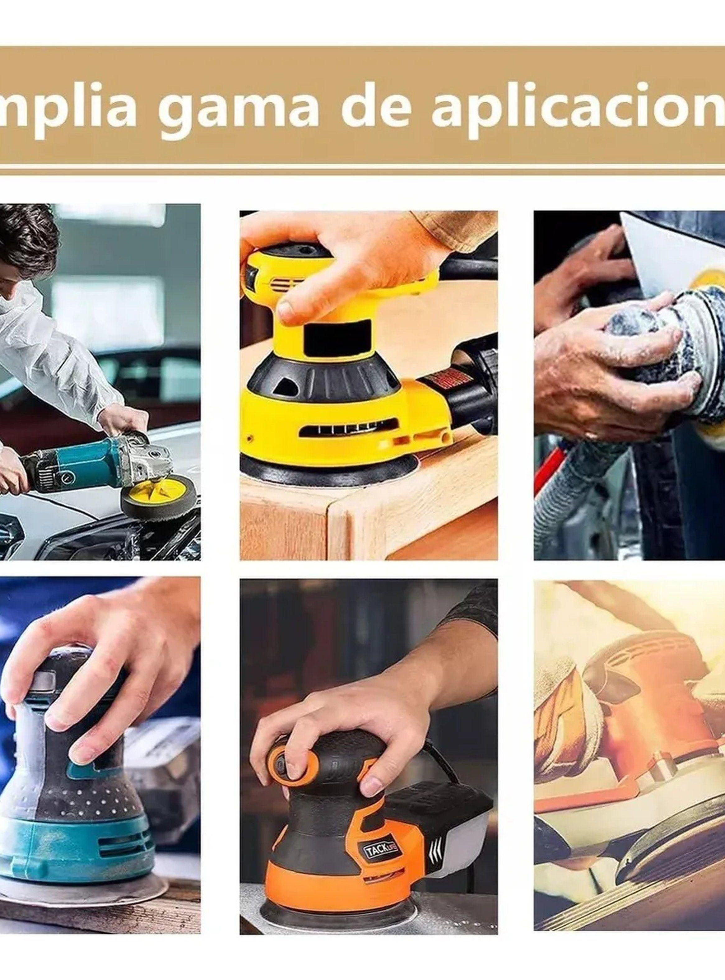 Discos de Lija Abrasivos 6 Agujeros 125mm Papel 80 Grit-2