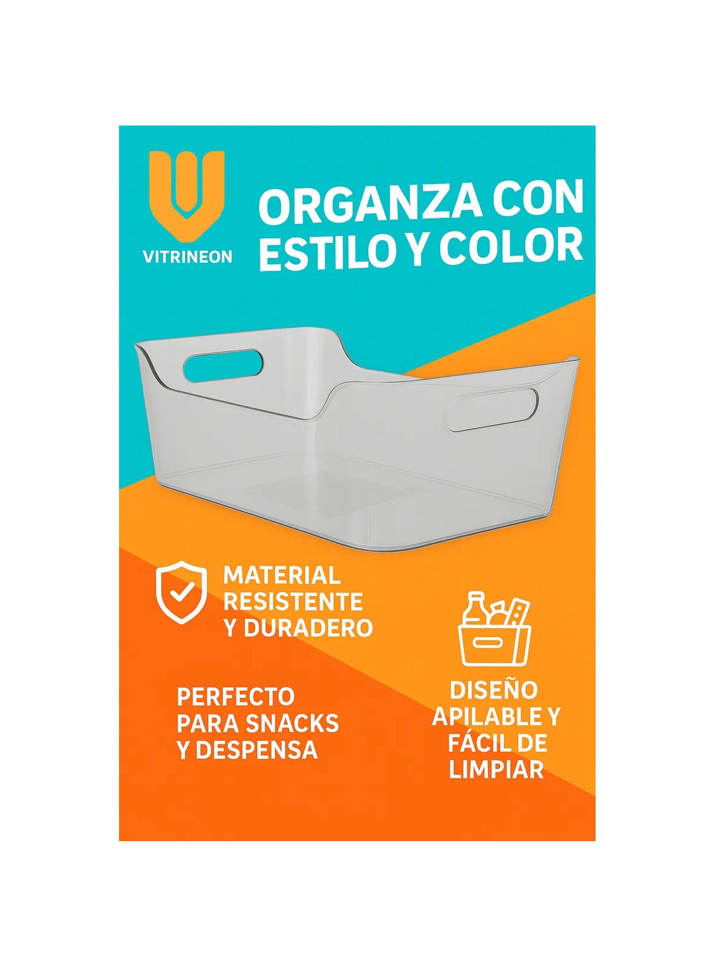 Caja Organizadora Transparente Plástico 18x13x9 cm Rectangular-3