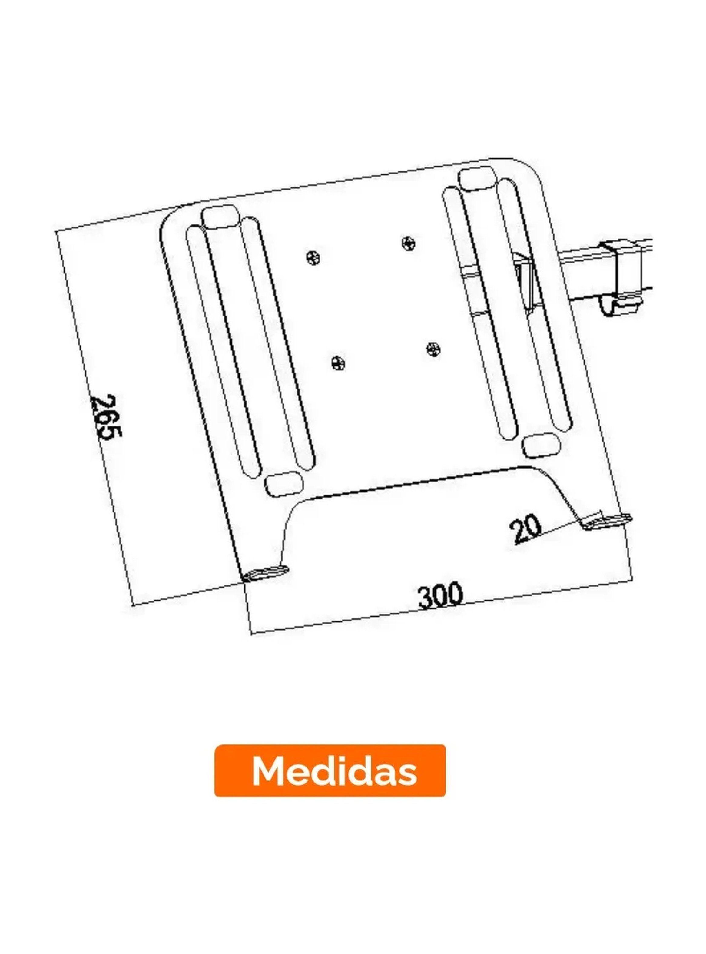 Bandeja Para Soporte VESA Universal Ajustable Negro-5