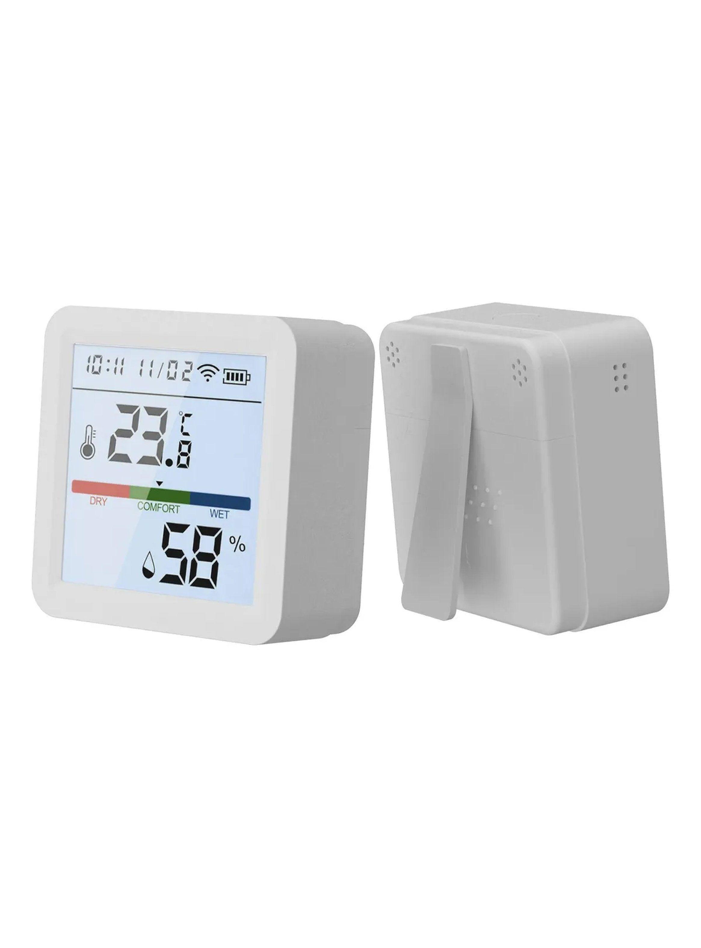 Termómetro e Higrómetro Digital WiFi Blanco Para Interiores-0