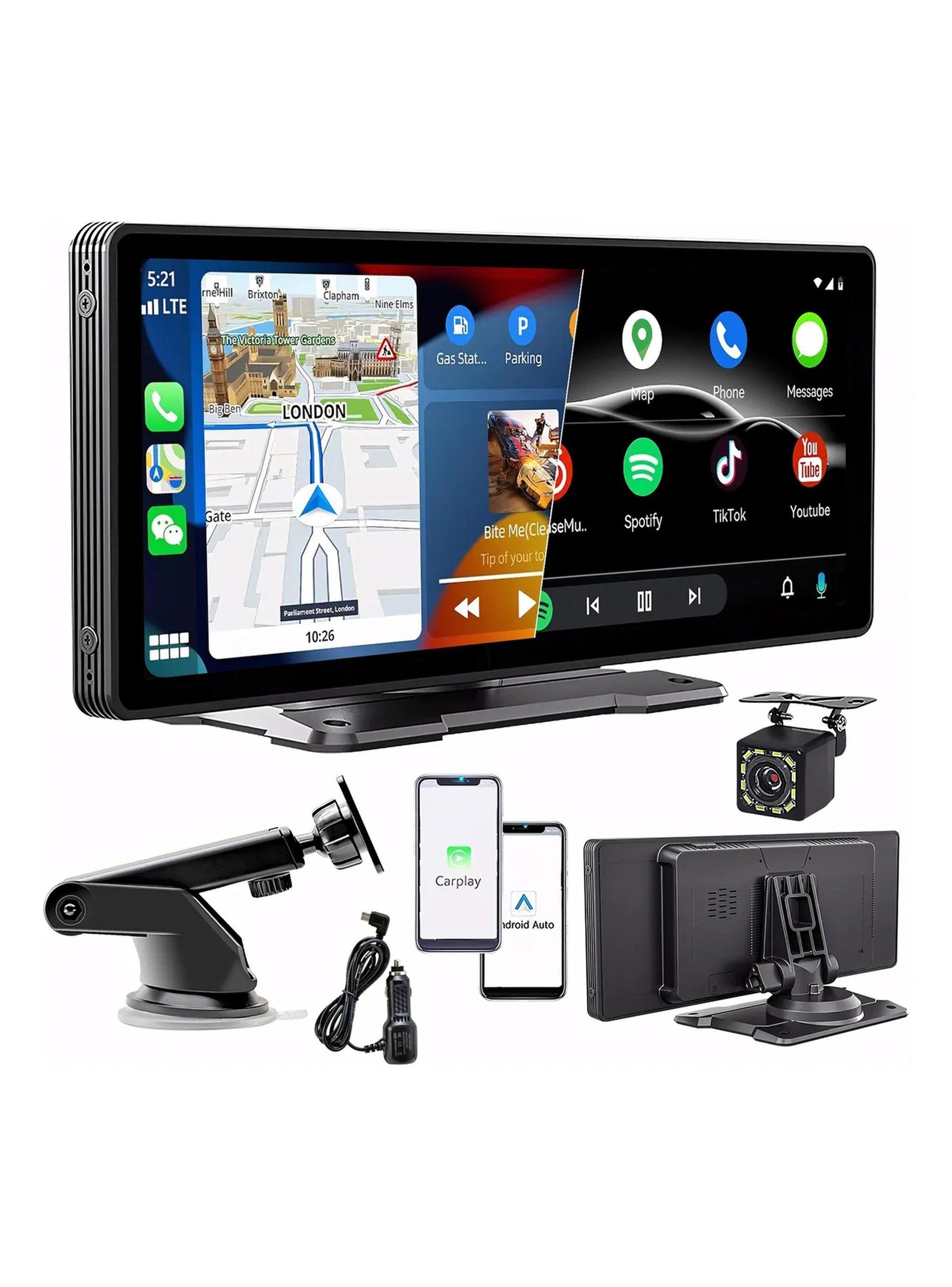 Pantalla GPS para Auto CarPlay y Android Auto 10” Control de Voz-0