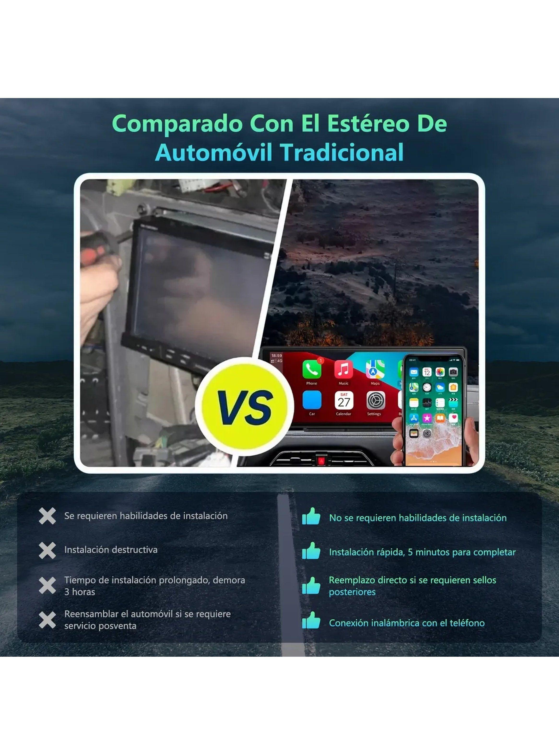 Pantalla GPS para Auto CarPlay y Android Auto 10” Control de Voz-5