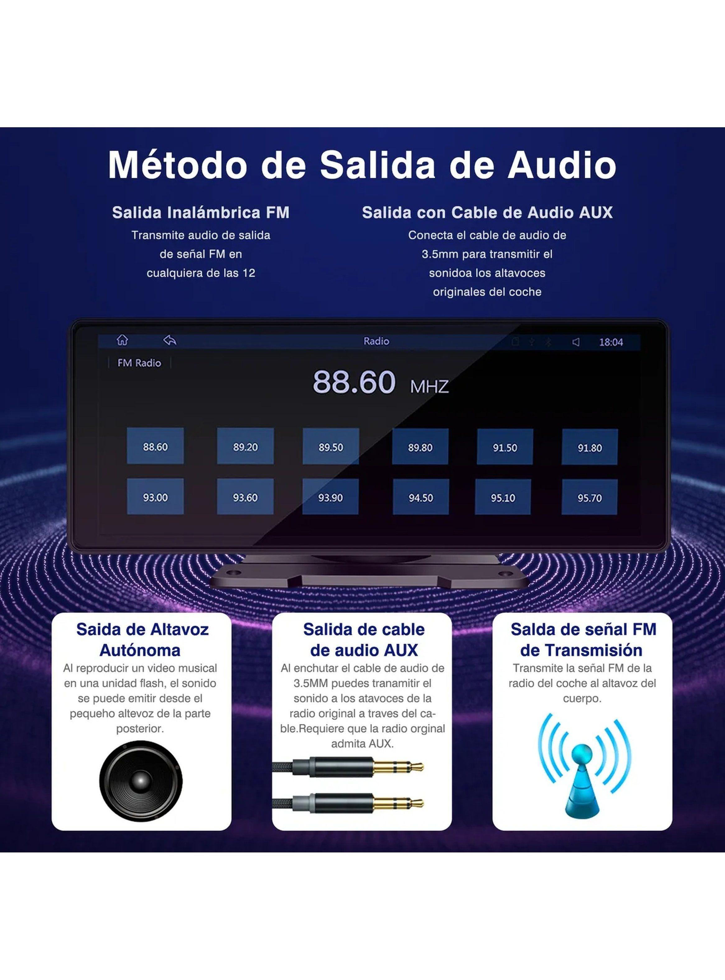 Pantalla GPS para Auto CarPlay y Android Auto 10” Control de Voz-6