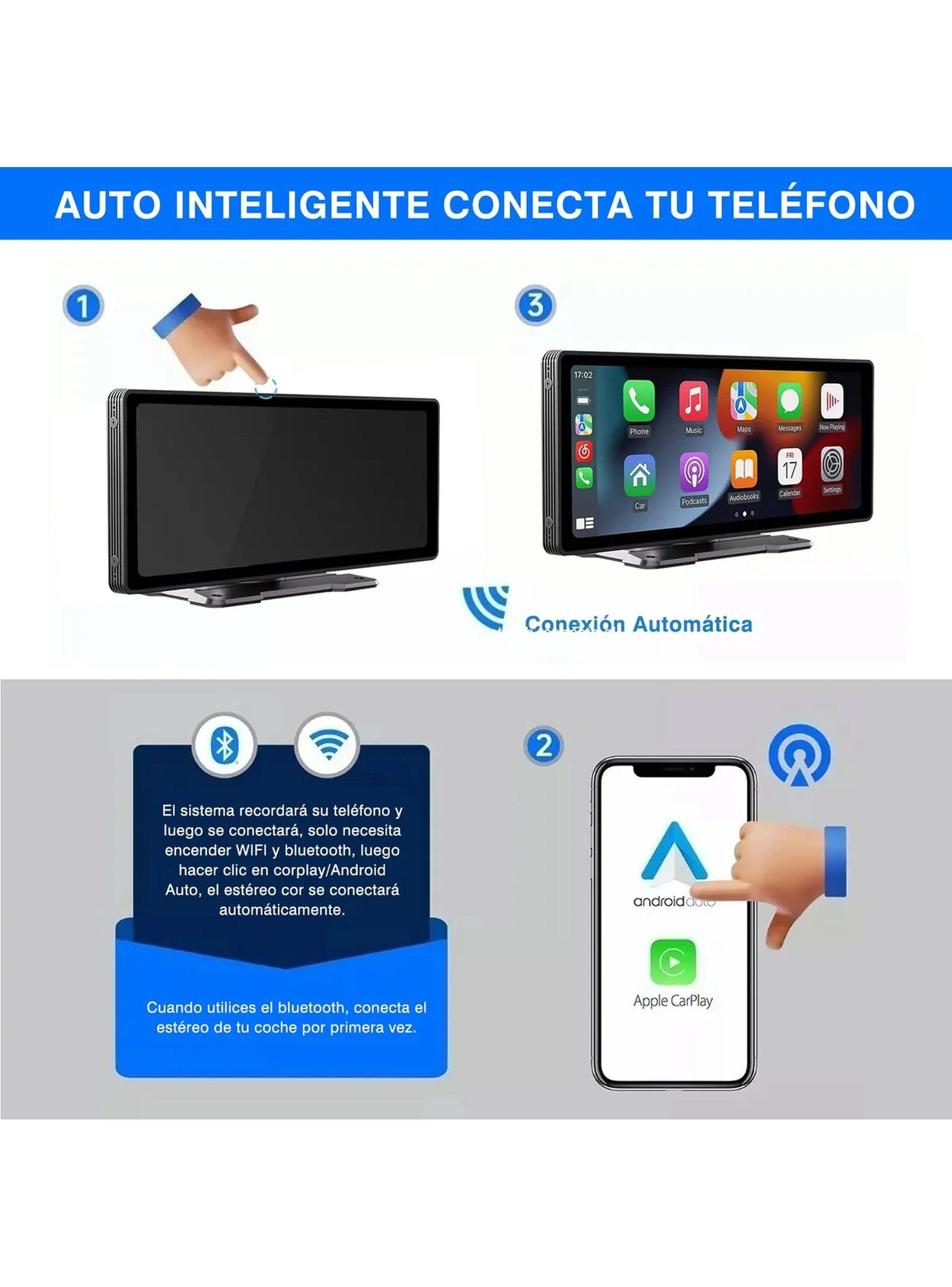 Pantalla GPS para Auto CarPlay y Android Auto 10” Control de Voz-8