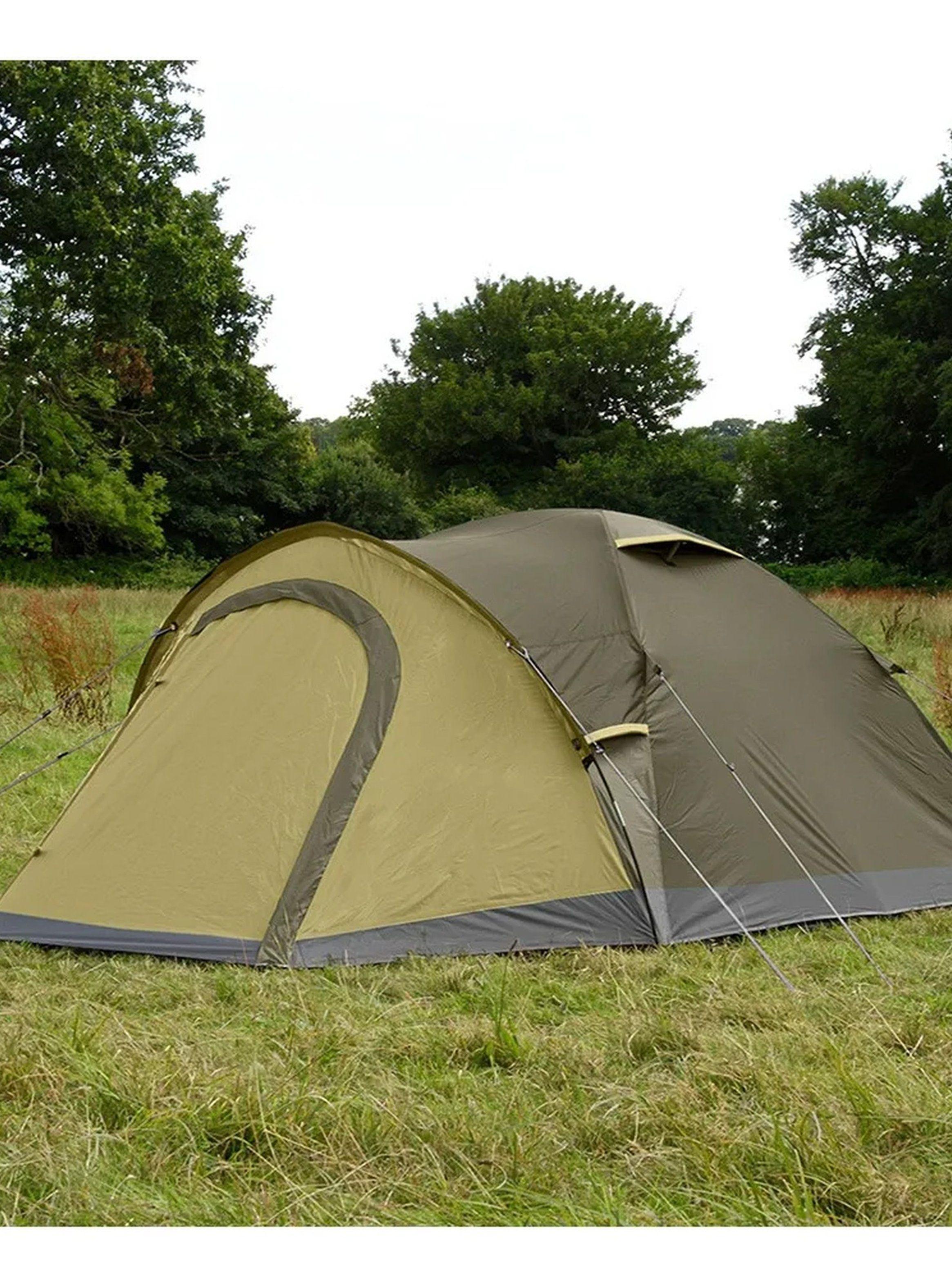 Carpa Camping Resistente Al Agua 4 Personas Verde-3