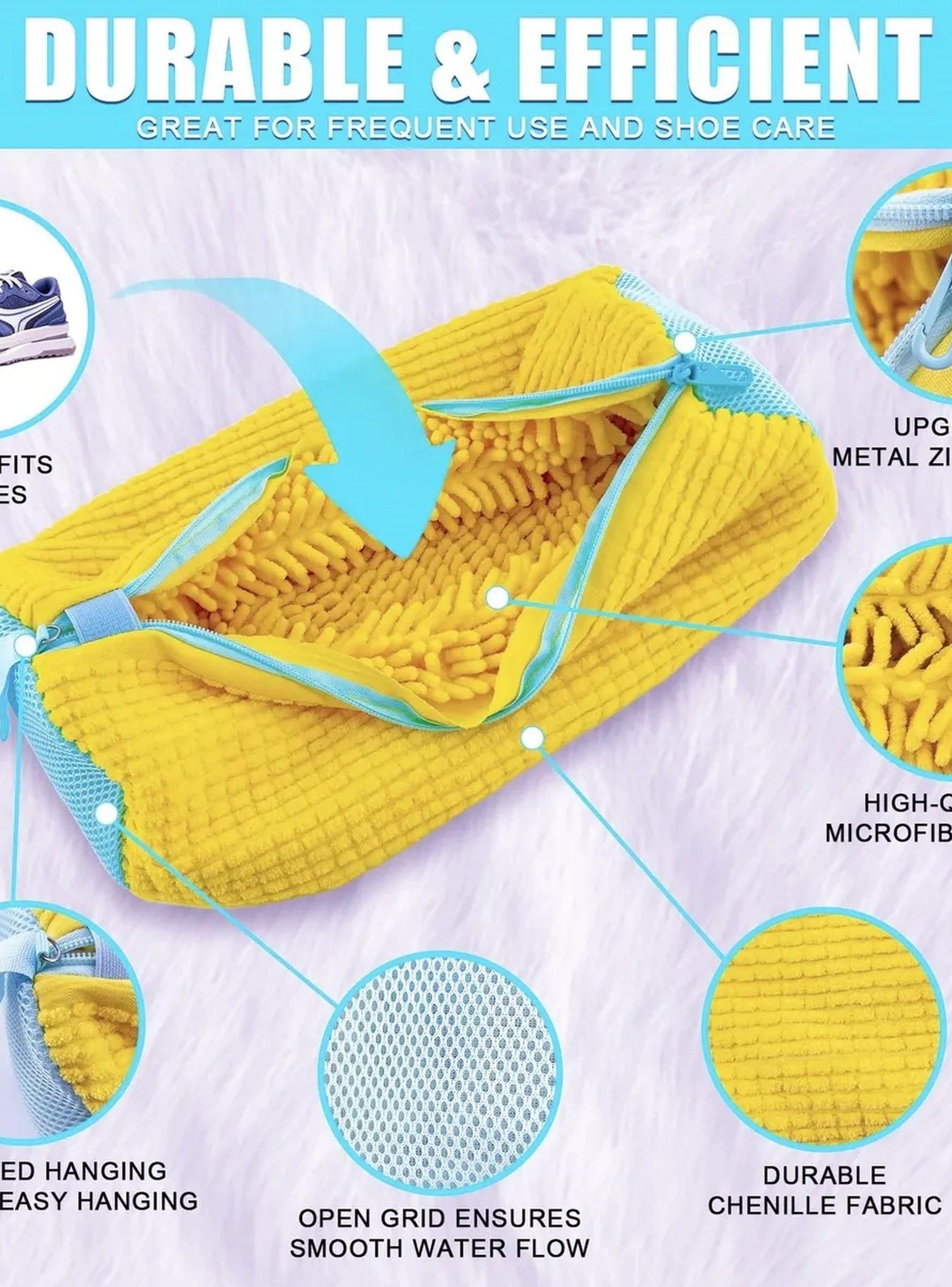 Bolsa Limpiadora de Zapatos Antideslizante 39cm Amarillo-4