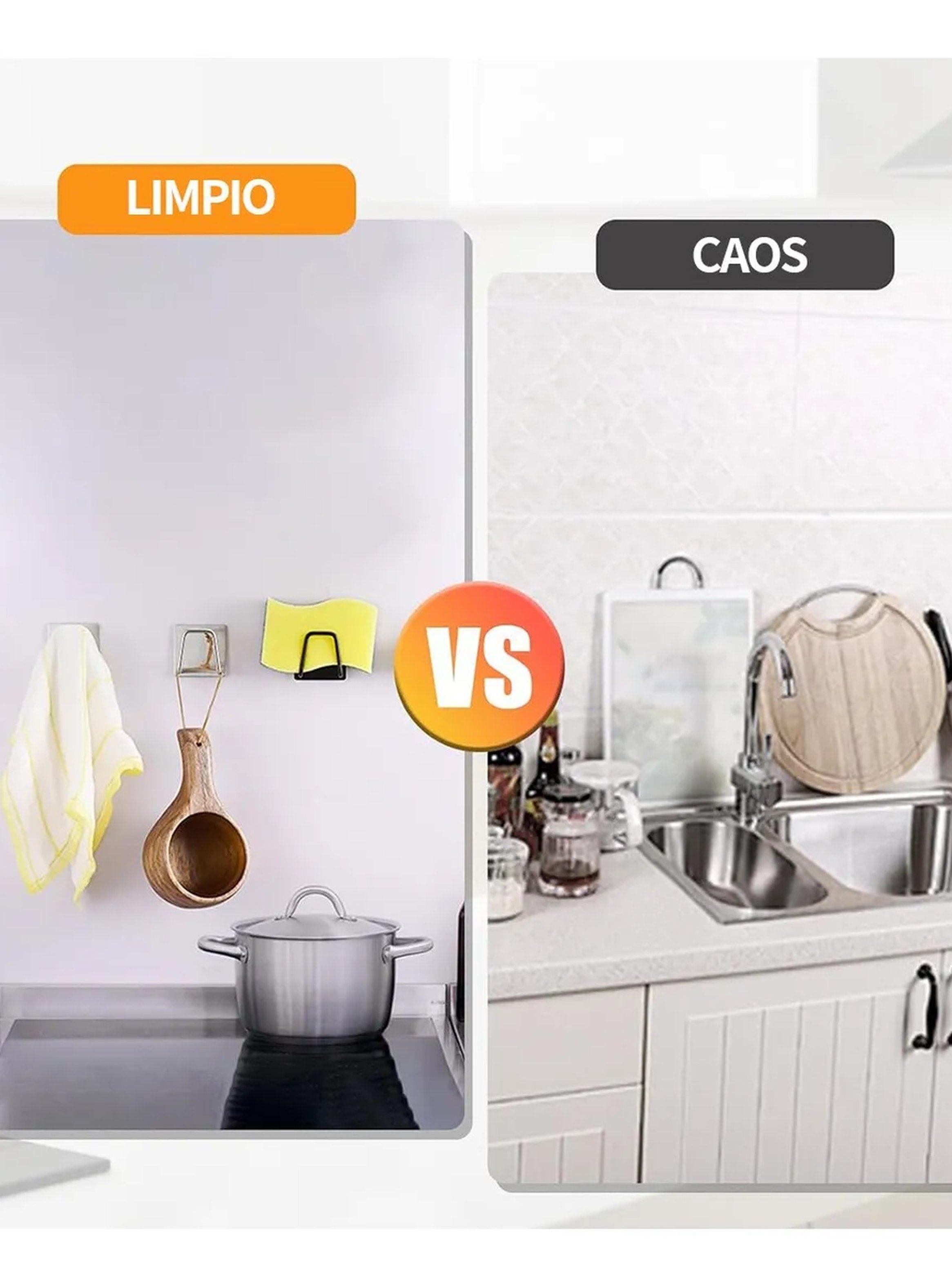 Gancho Adhesivo De Acero Inoxidable Antideslizante 5cm Rectangular-6