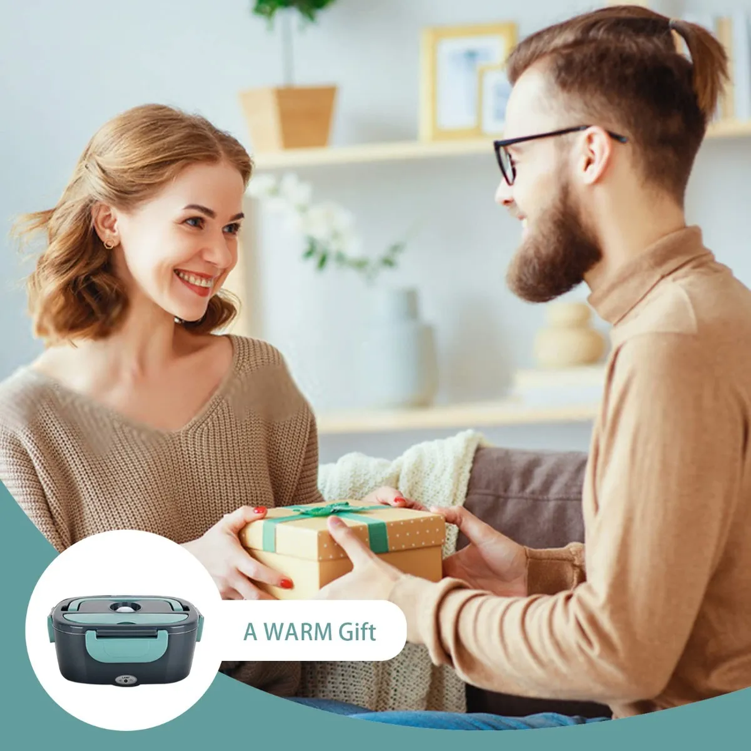 Lonchera Eléctrica 80W Acero Inoxidable 1.5L Compartimentos │ Coche y Hogar-9