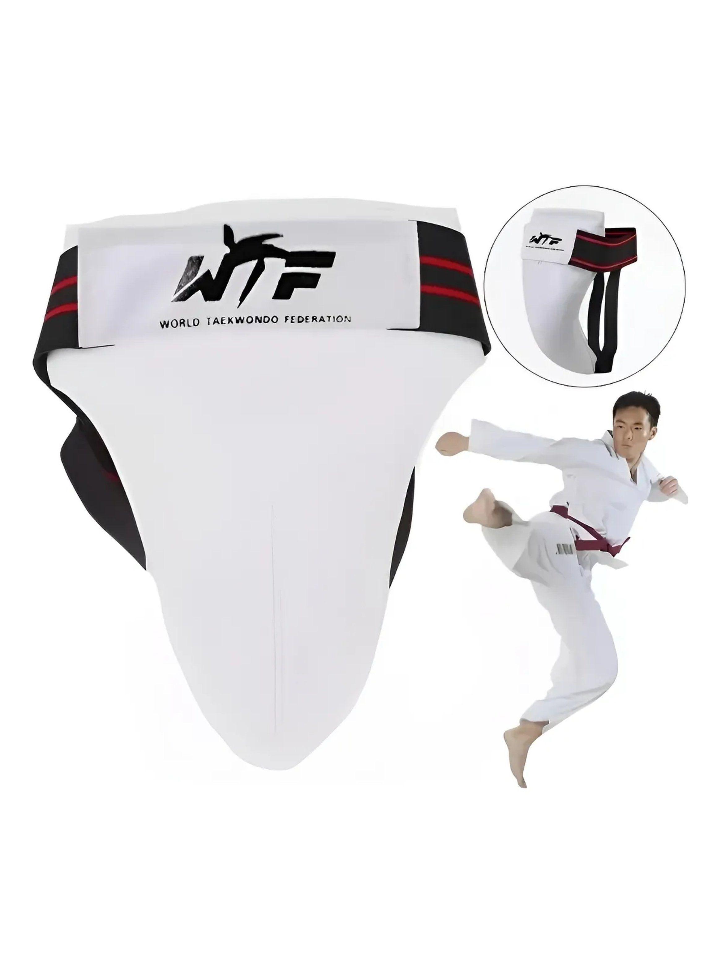 Protector Deportivo Taekwondo Unisex Ajustable Blanca-0