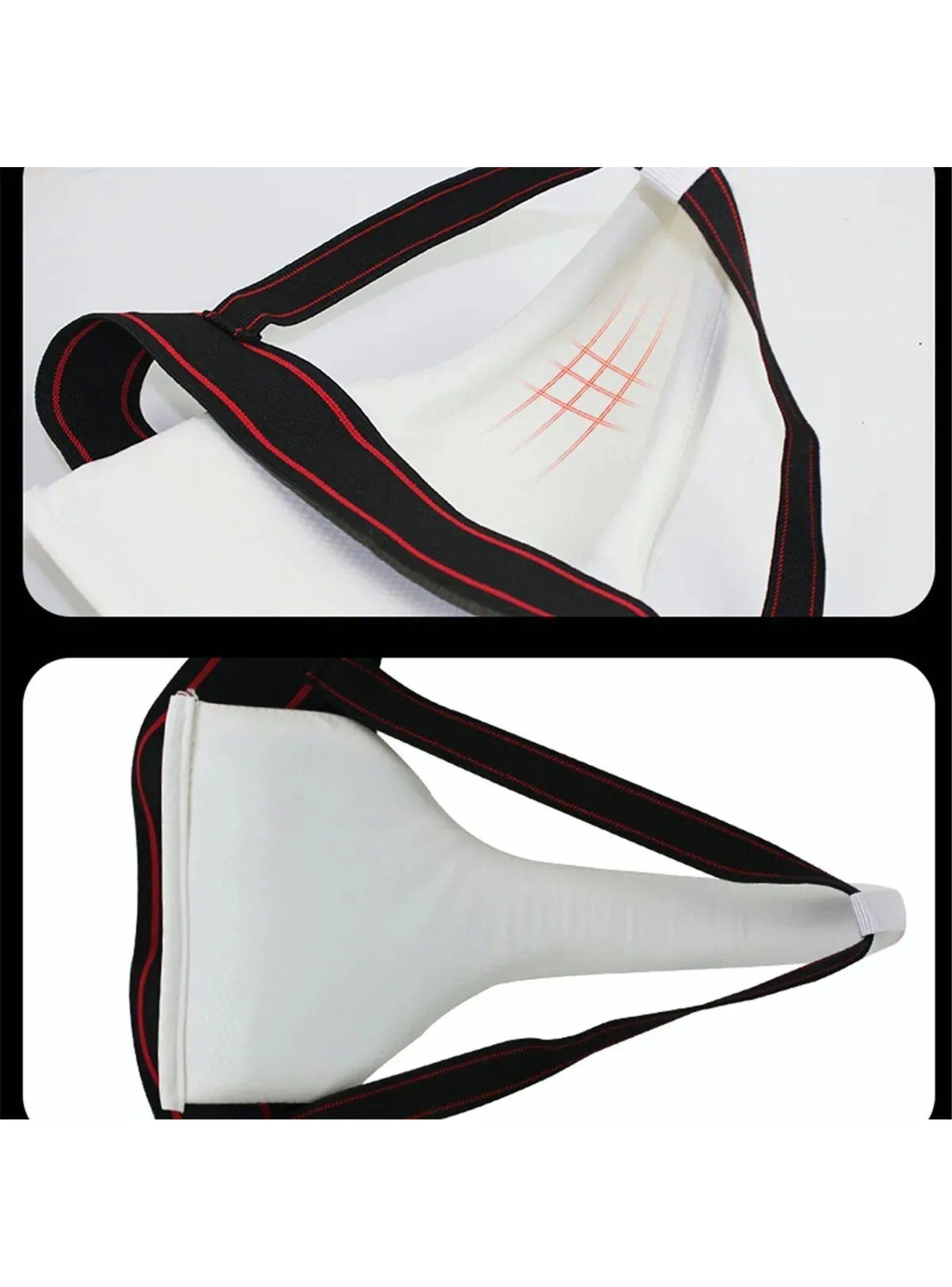 Protector Deportivo Taekwondo Unisex Ajustable Blanca-5