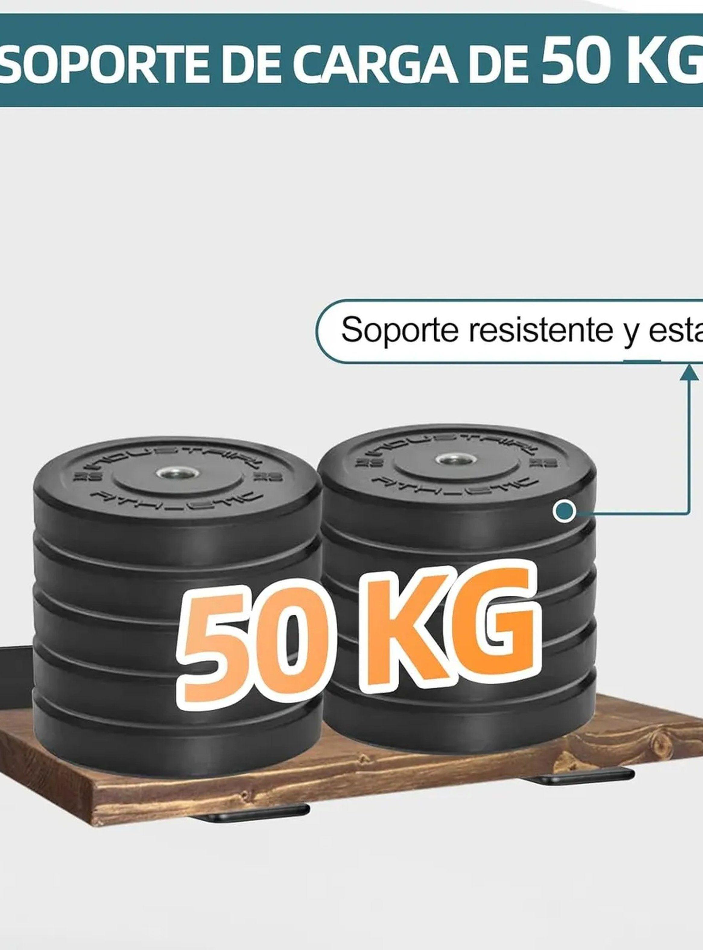 Soportes Para Estantes Flotantes Alta Resistencia Acero Negro 50 kg-2