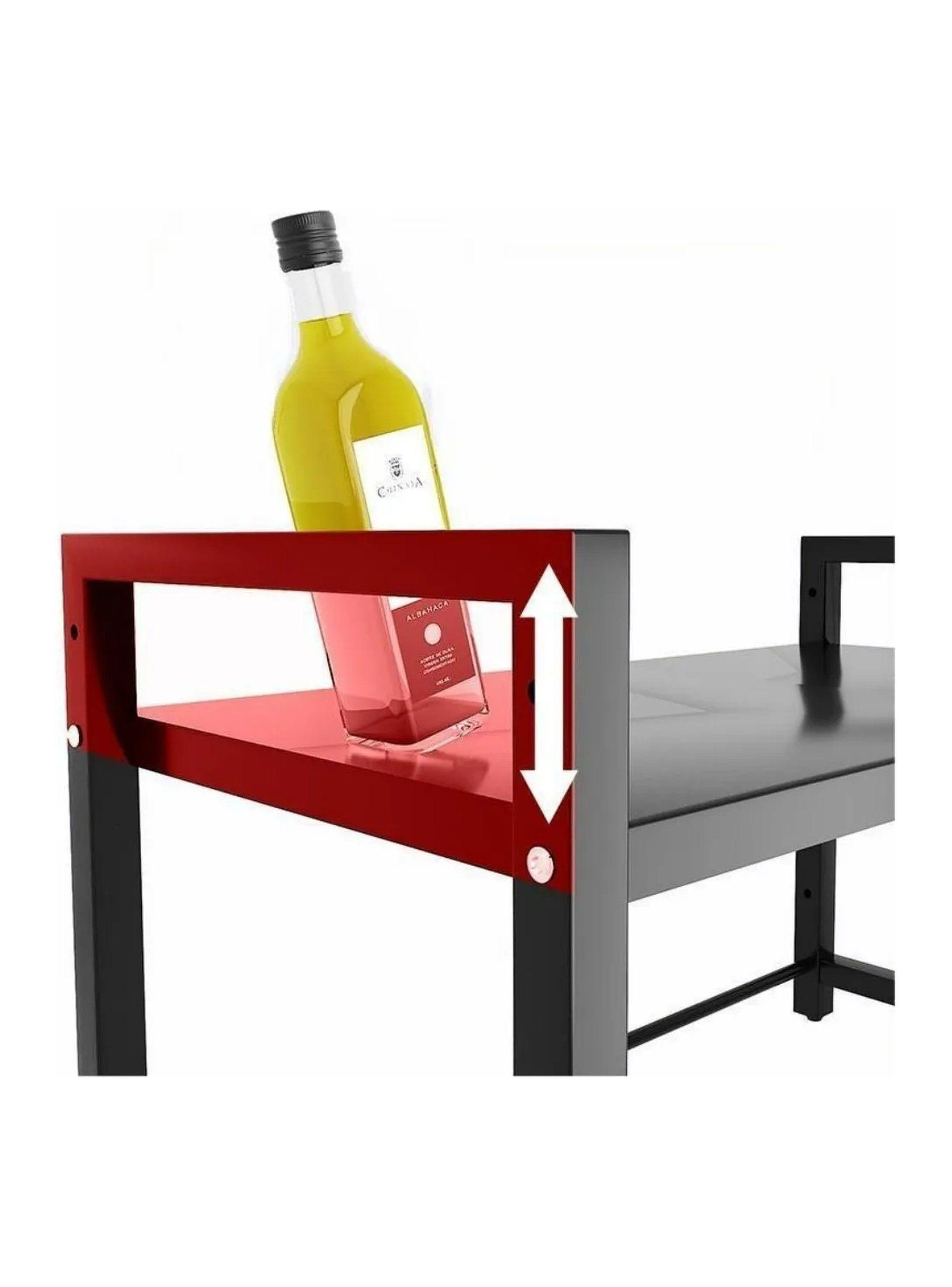 Estante de Almacenamiento Ajustable Metálico para Cocina 3 Niveles 78x66x33 cm-3