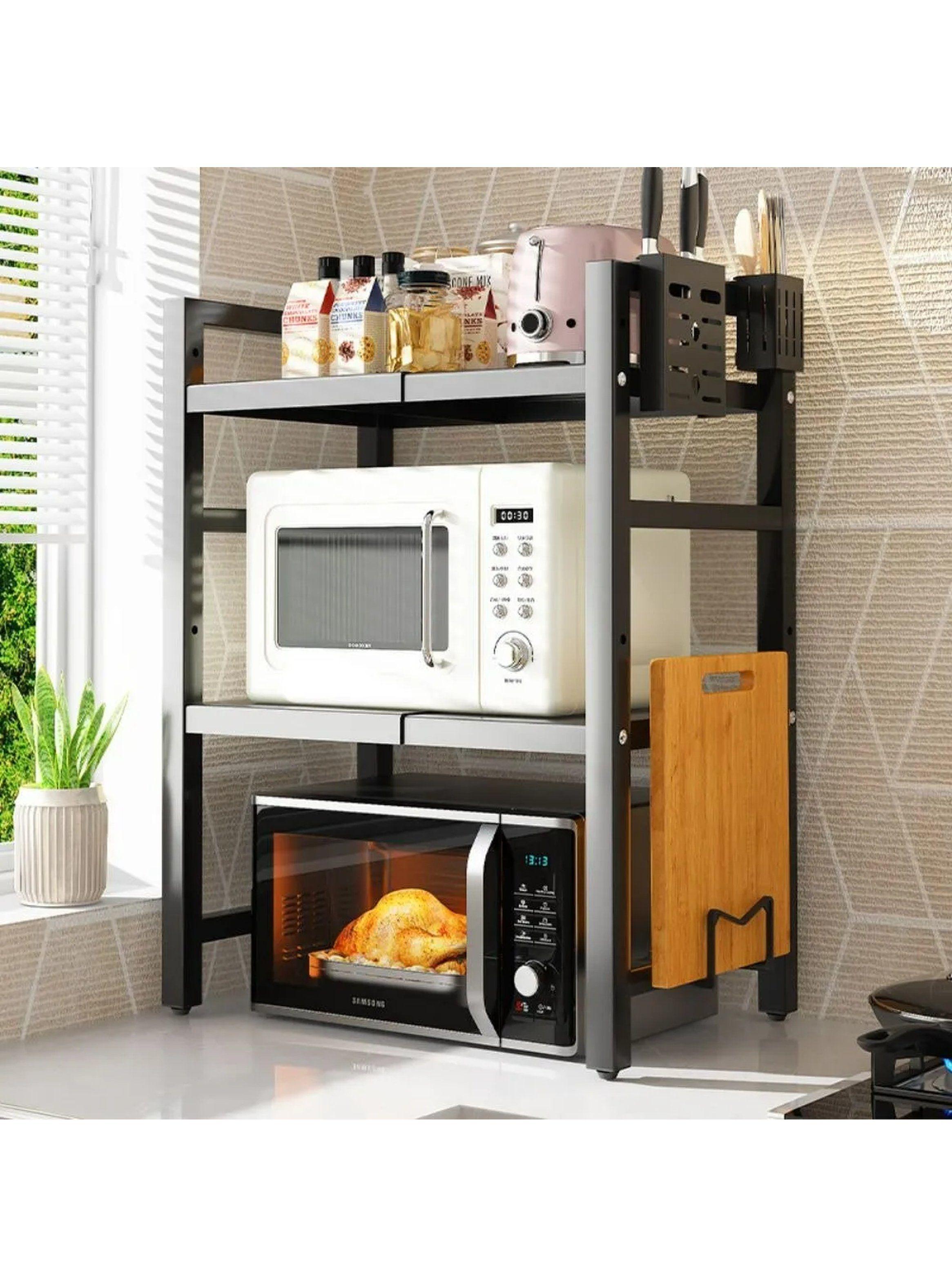 Estante de Almacenamiento Ajustable Metálico para Cocina 3 Niveles 78x66x33 cm-8