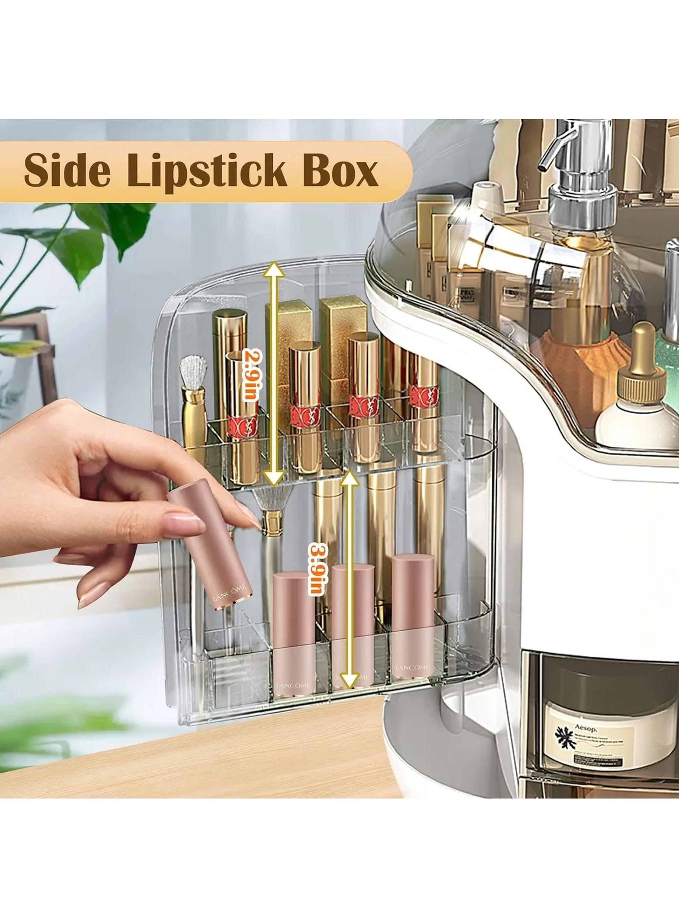 Organizador de Maquillaje Transparente Giro 90° con Compartimentos-5