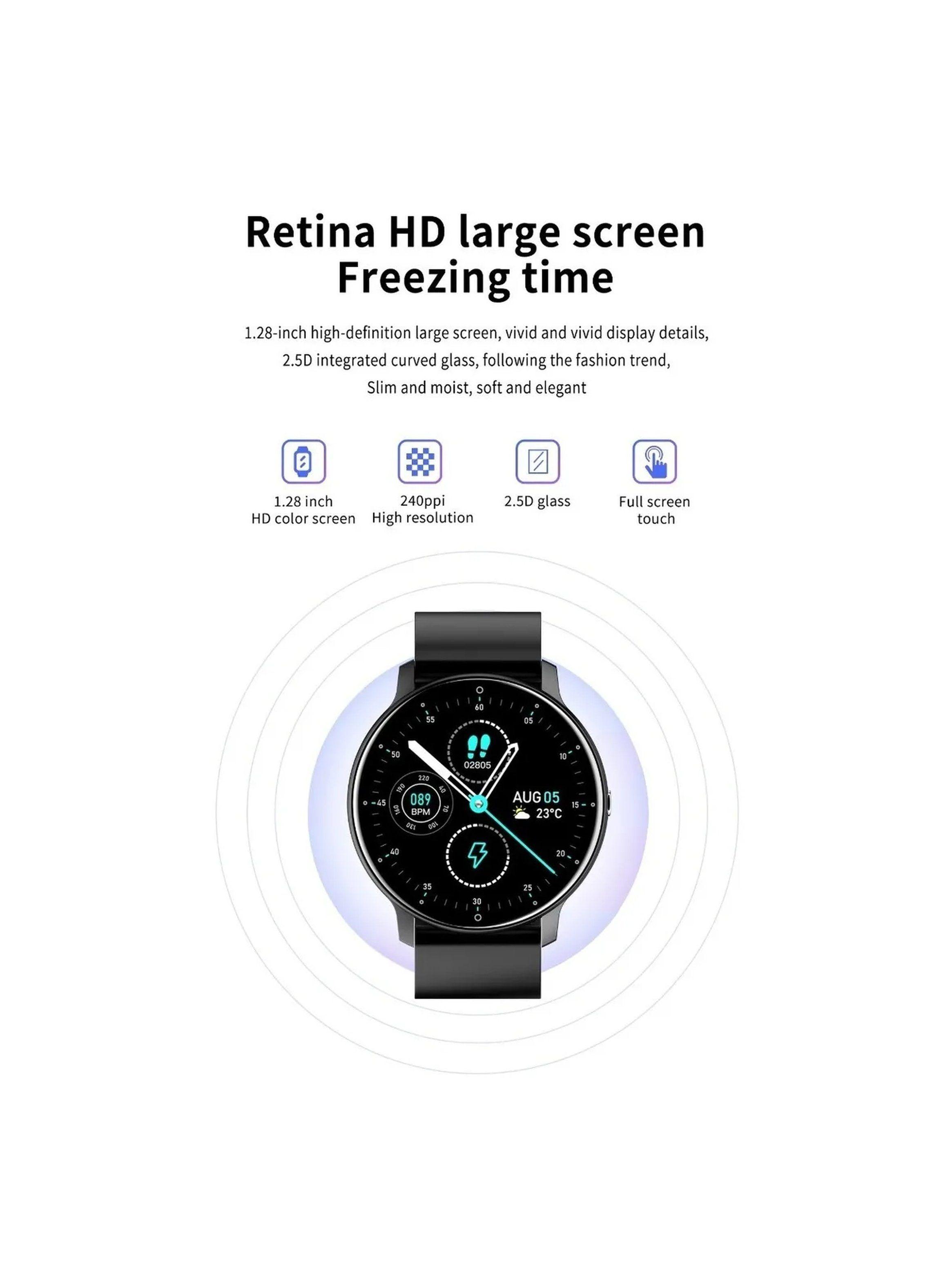 Reloj Inteligente Pantalla Táctil Monitoreo De Salud Resistente Al Agua-4