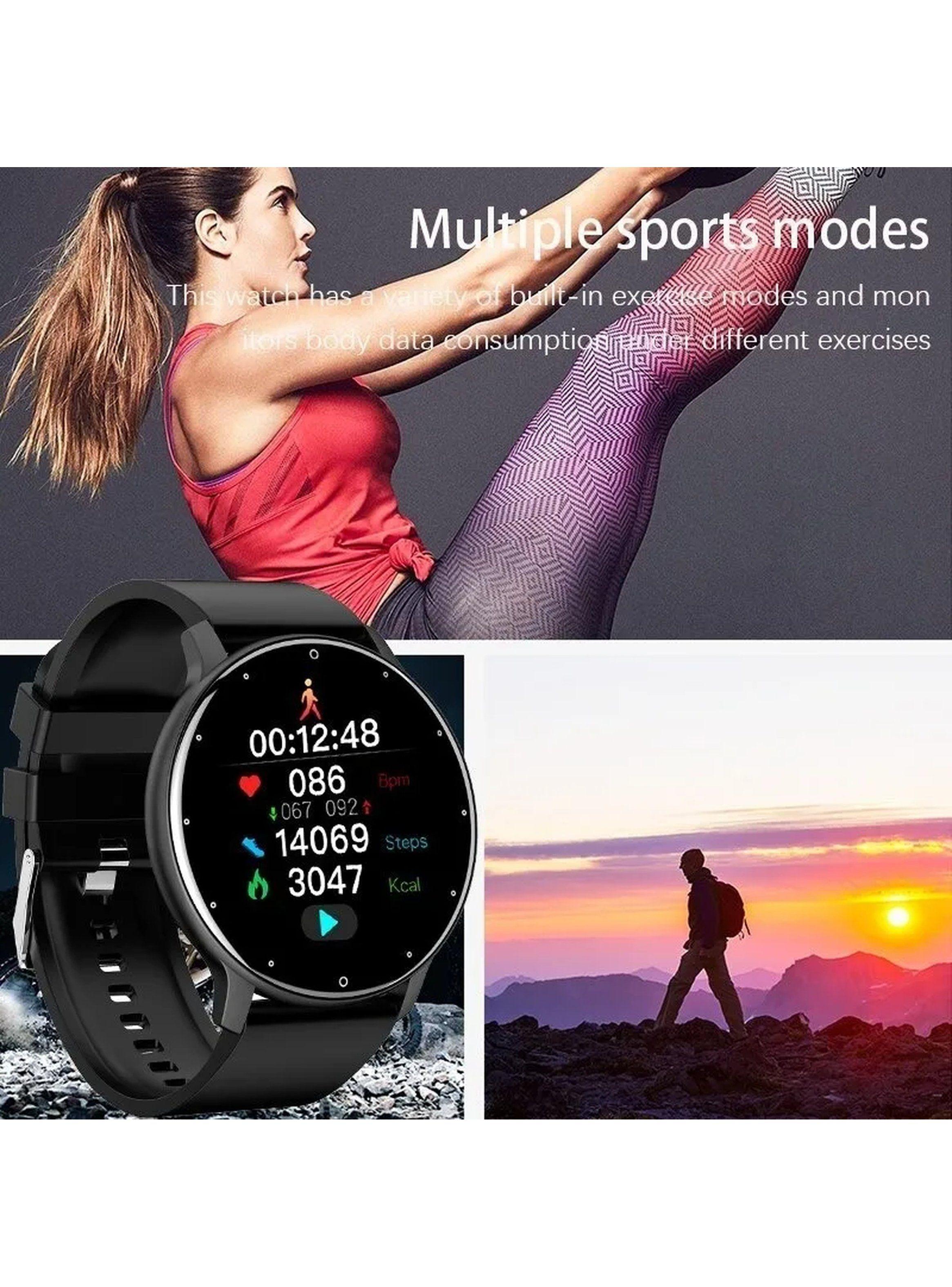 Reloj Inteligente Pantalla Táctil Monitoreo De Salud Resistente Al Agua-6