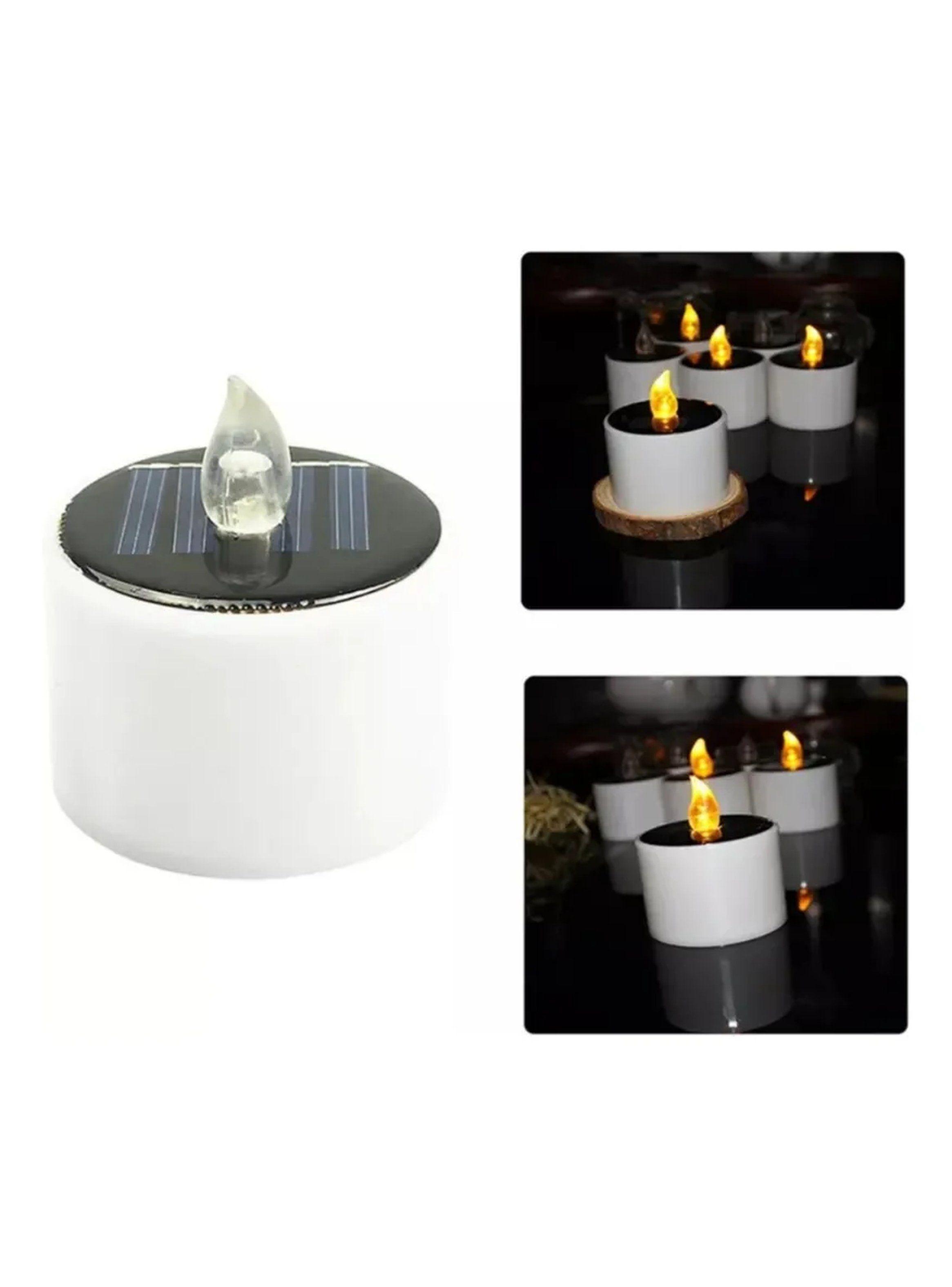 Velas LED Recargables con Panel Solar 54mm Luz Cálida Uso Interior y Exterior-0