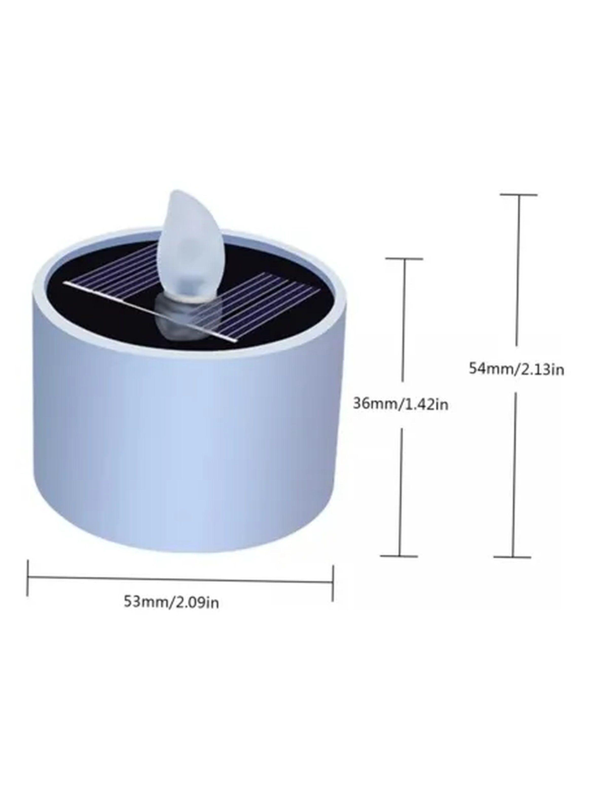 Velas LED Recargables con Panel Solar 54mm Luz Cálida Uso Interior y Exterior-1
