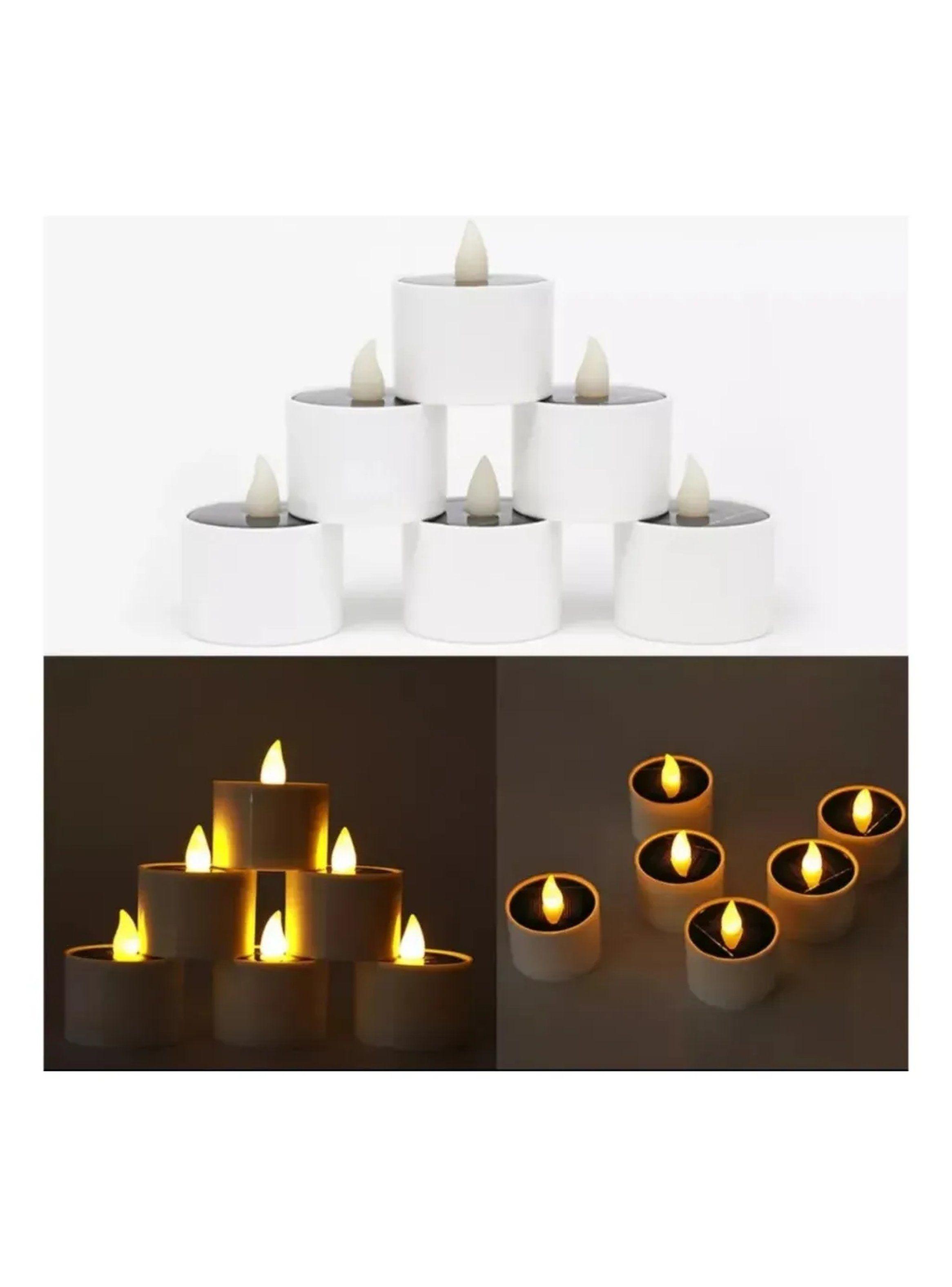 Velas LED Recargables con Panel Solar 54mm Luz Cálida Uso Interior y Exterior-2