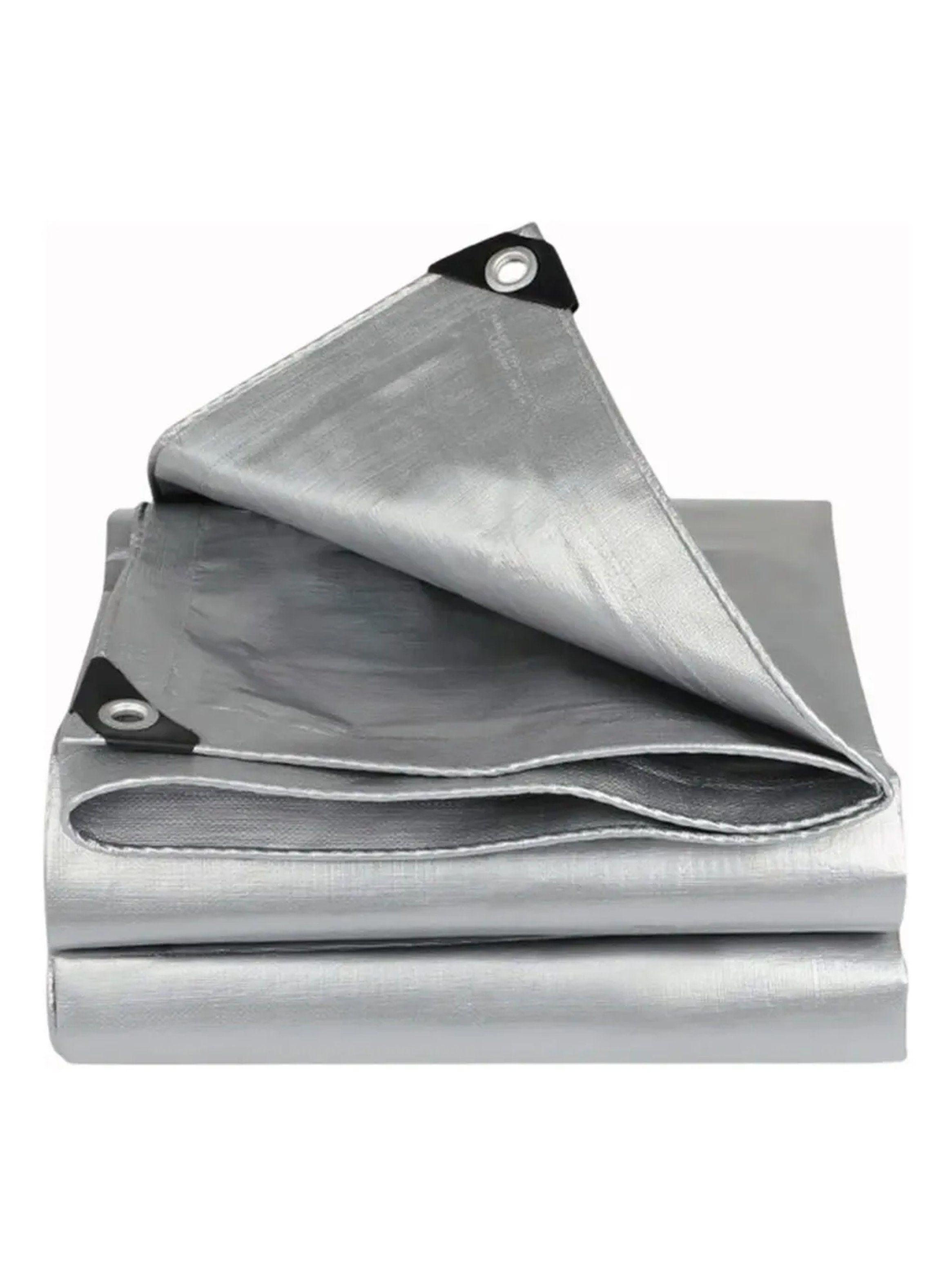 Lona Impermeable Polietileno Reforzado Plateada Resistente-2