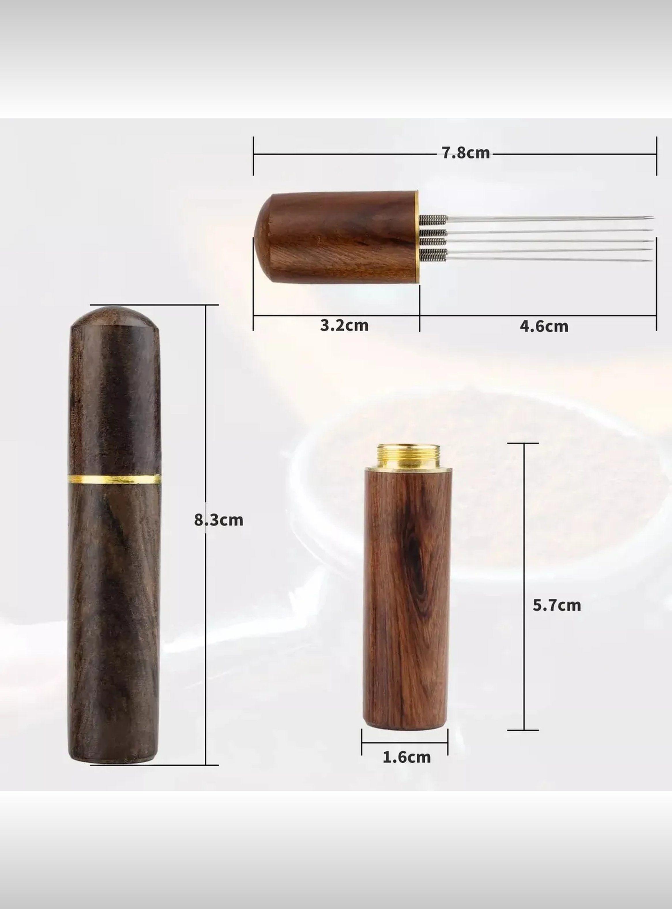 Herramienta Distribuidora de Café Espresso con Base de Madera-1
