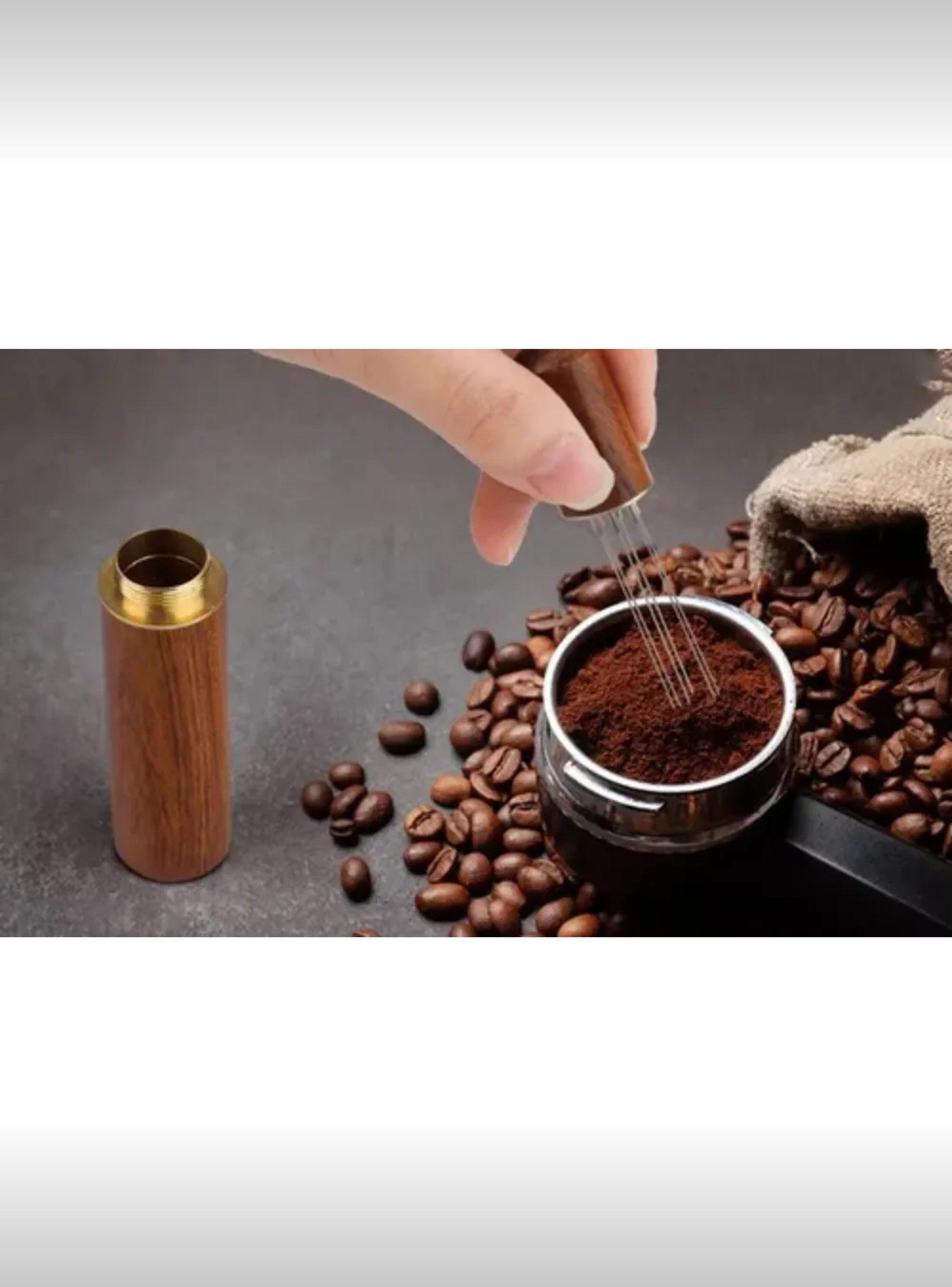 Herramienta Distribuidora de Café Espresso con Base de Madera-7