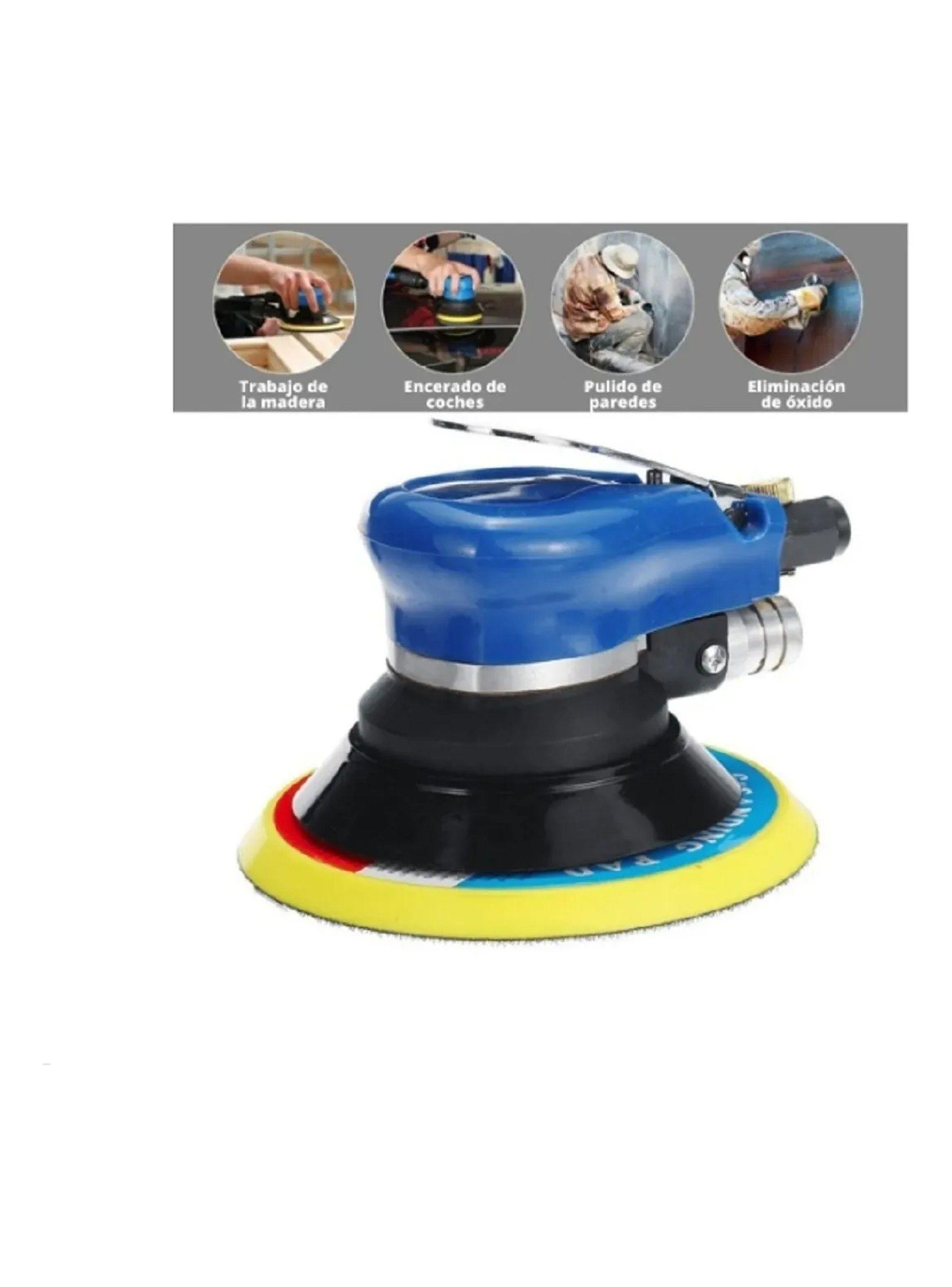 Lijadora Neumática Orbital 6'' 10000 RPM Con Bolsa de Polvo-5