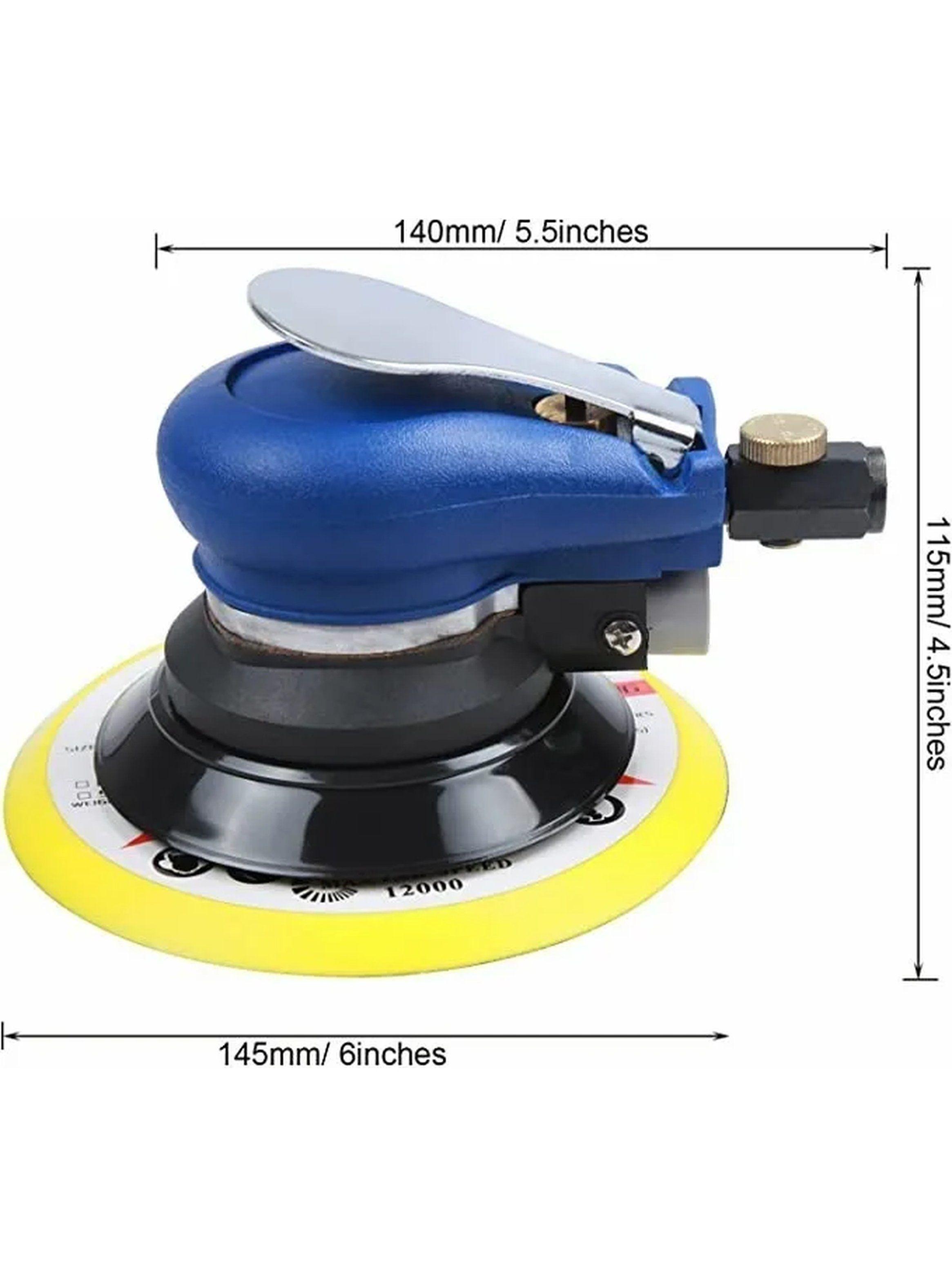 Lijadora Neumática Orbital 6'' 10000 RPM Con Bolsa de Polvo-9
