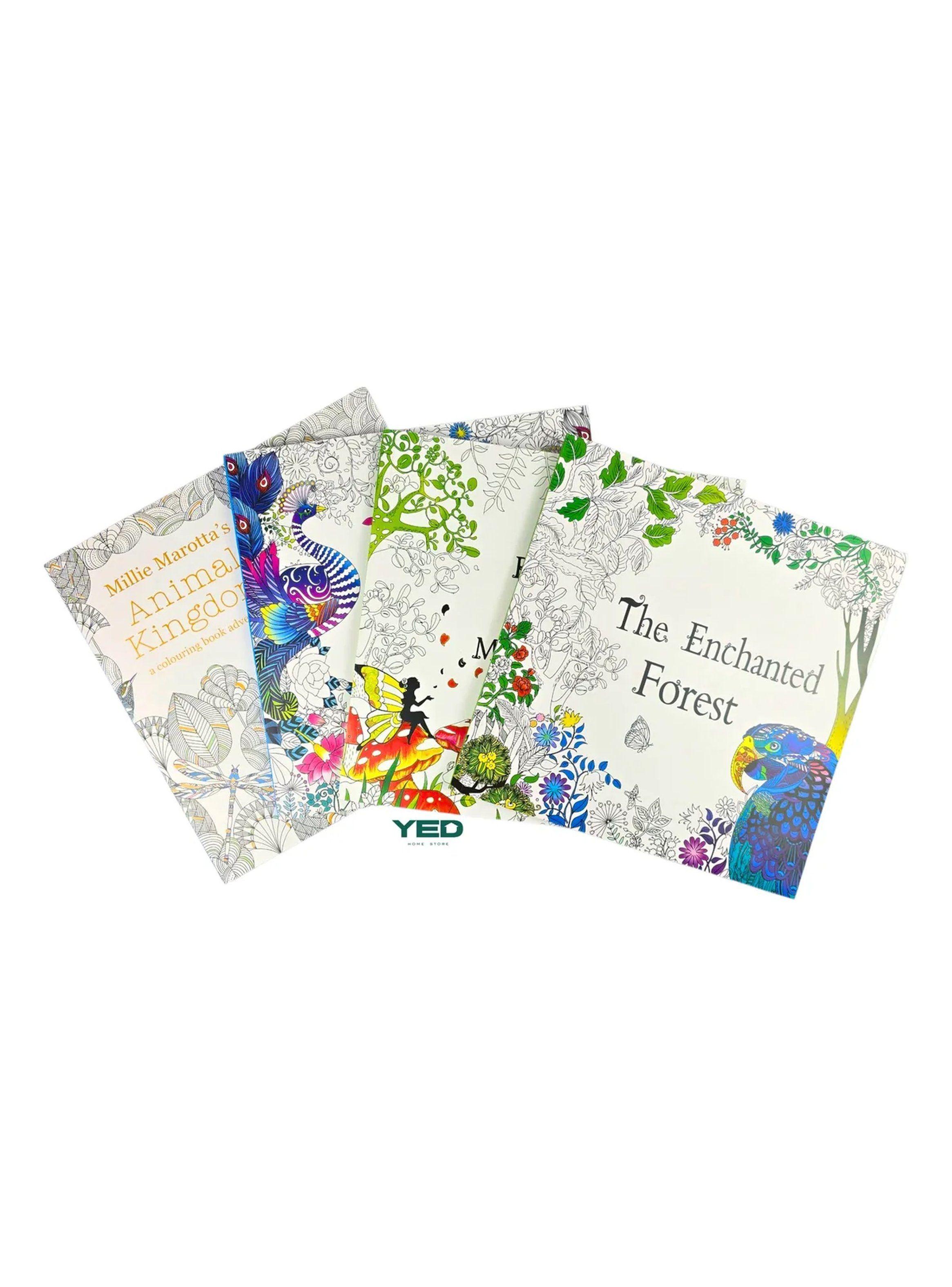 Pack De Libros Para Colorear Tapa Blanda Diseño Floral Dimensiones 25x25 Cm-2