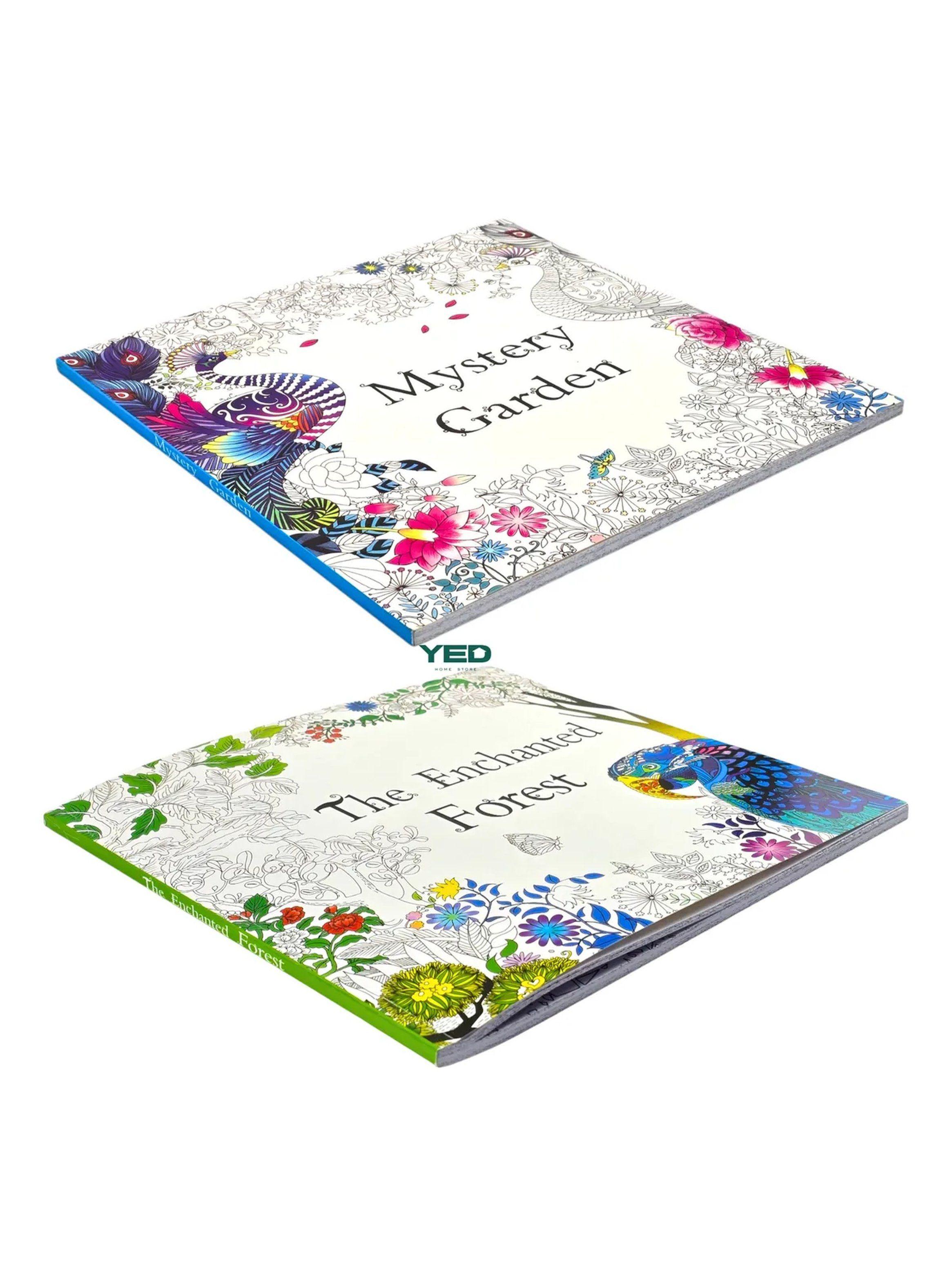 Pack De Libros Para Colorear Tapa Blanda Diseño Floral Dimensiones 25x25 Cm-4