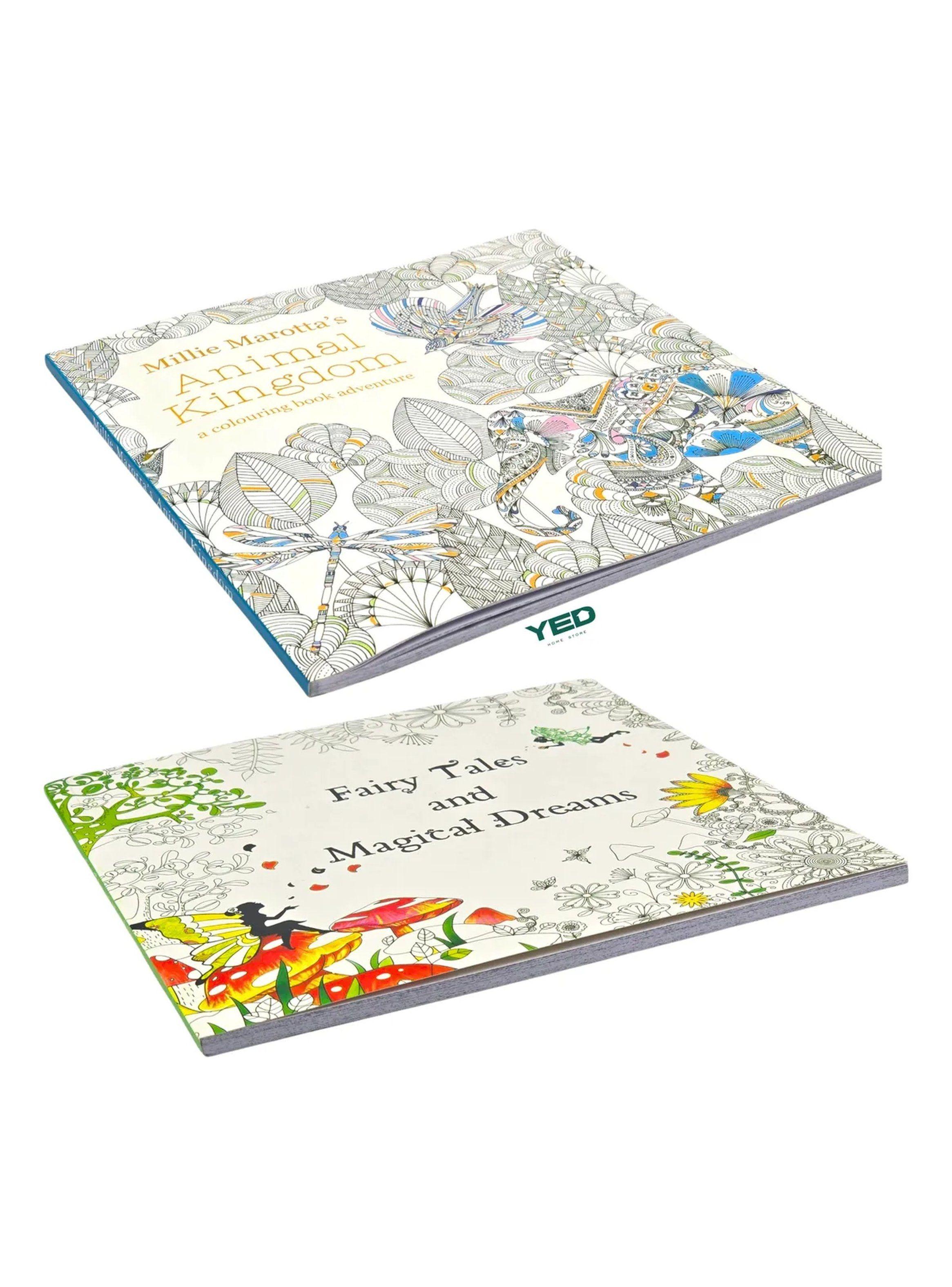 Pack De Libros Para Colorear Tapa Blanda Diseño Floral Dimensiones 25x25 Cm-5