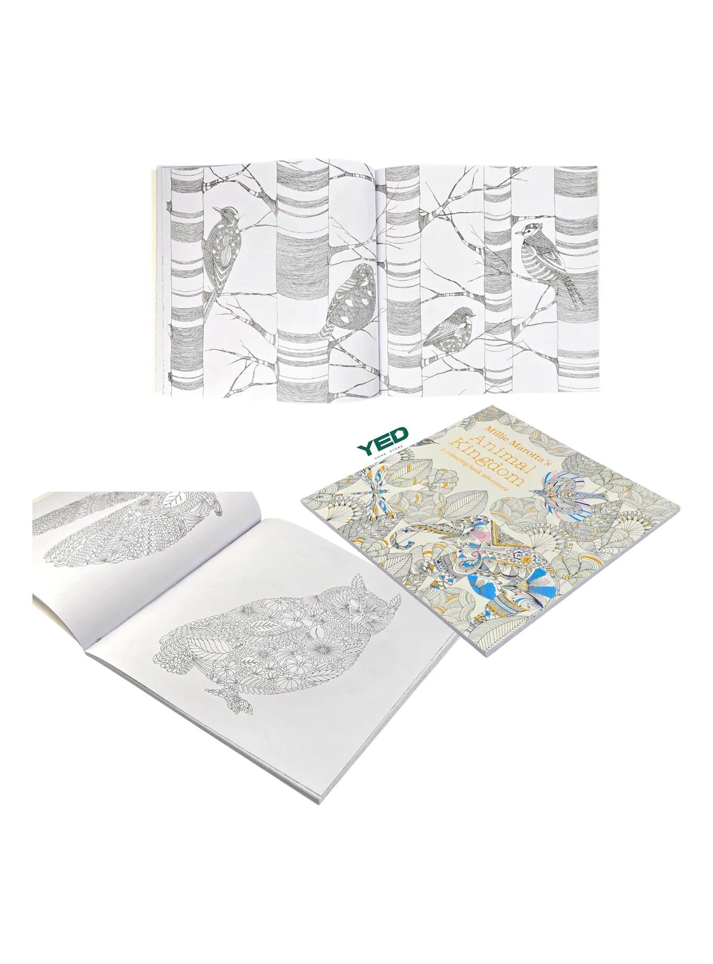 Pack De Libros Para Colorear Tapa Blanda Diseño Floral Dimensiones 25x25 Cm-6