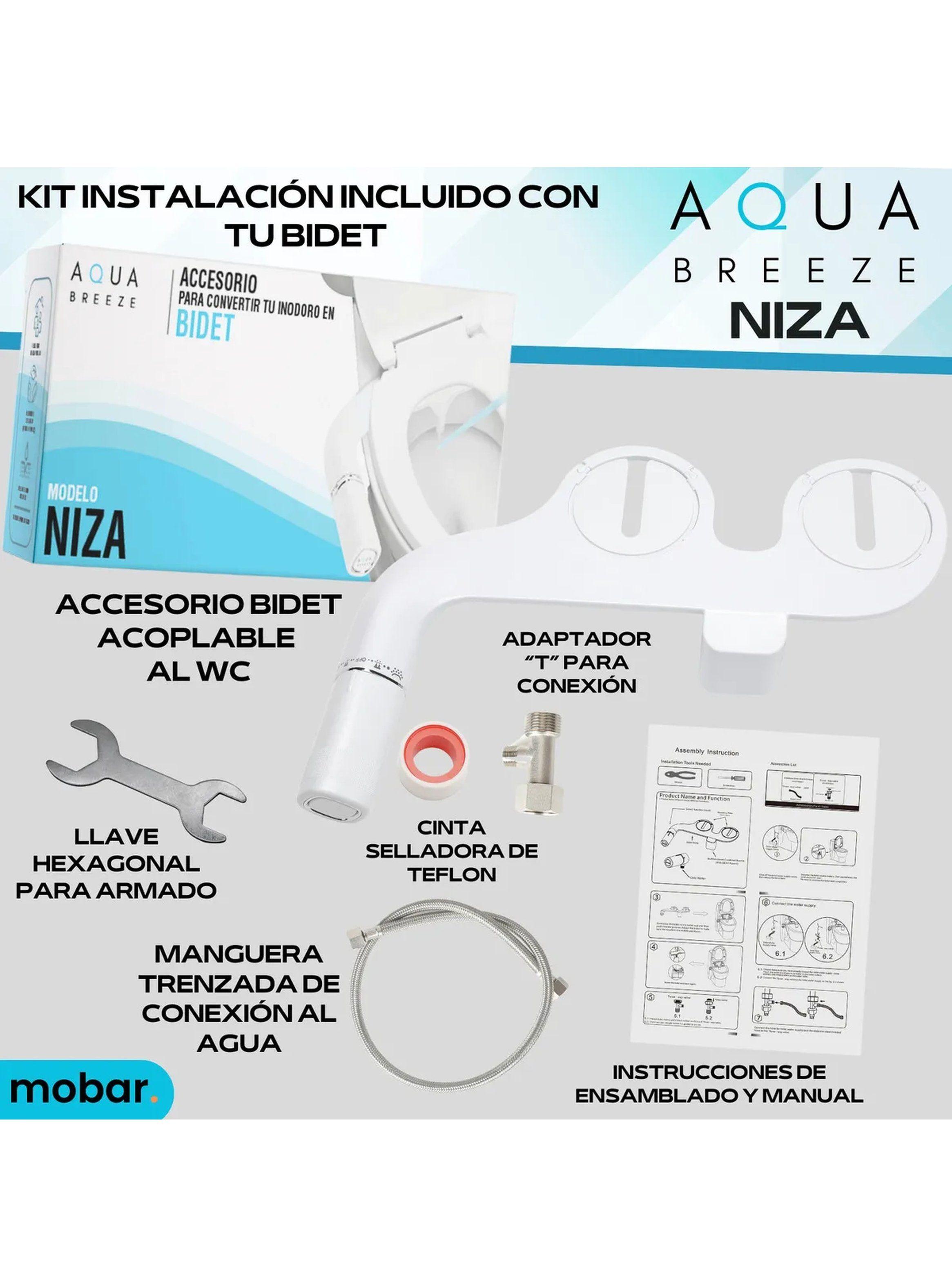 Bidet para WC/Inodoro Tres Modos de Limpieza Compatibilidad Universal-3