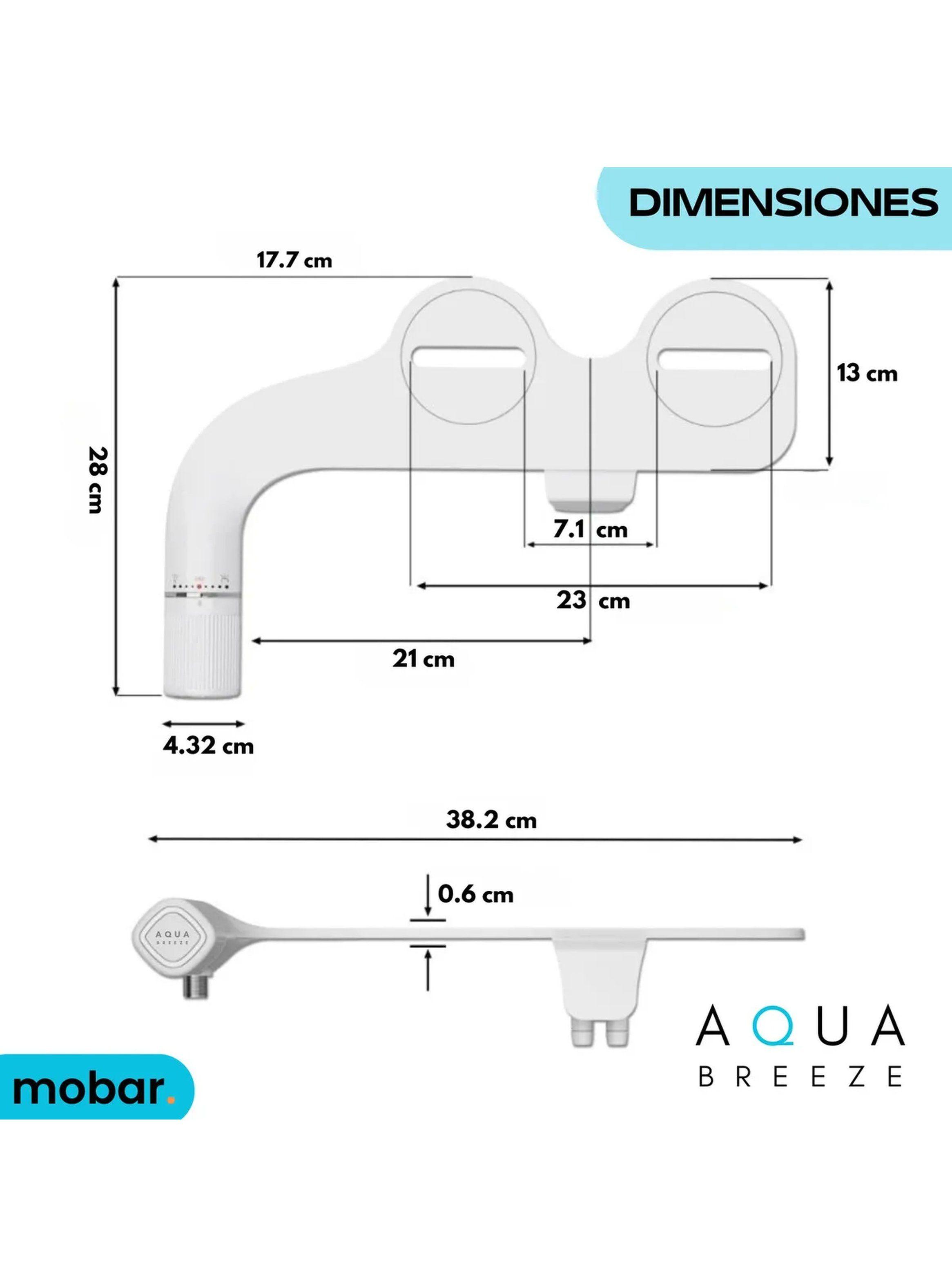Bidet para WC/Inodoro Tres Modos de Limpieza Compatibilidad Universal-5