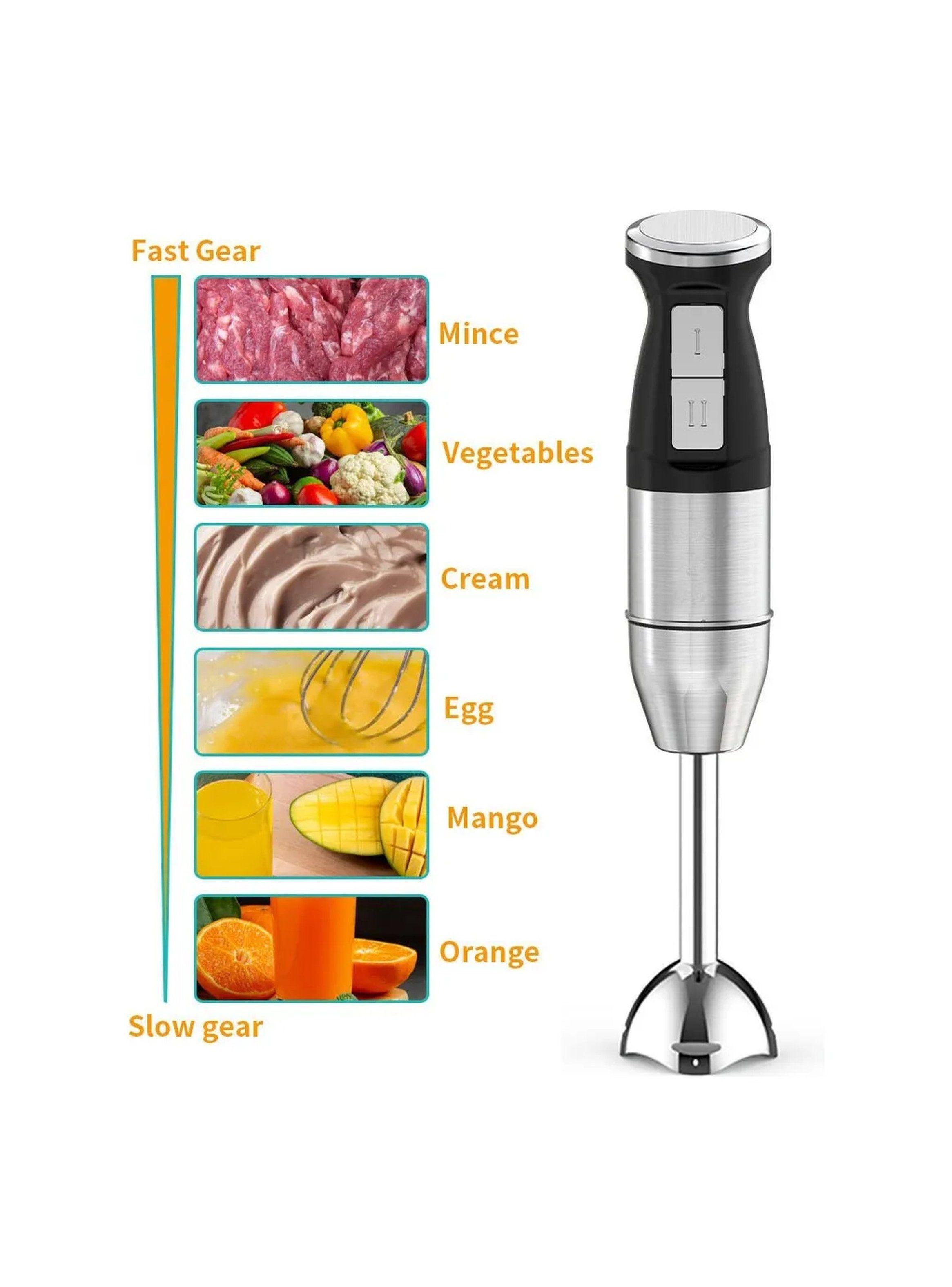 Batidora De Mano Eléctrica 4 En 1 Acero Inoxidable-2