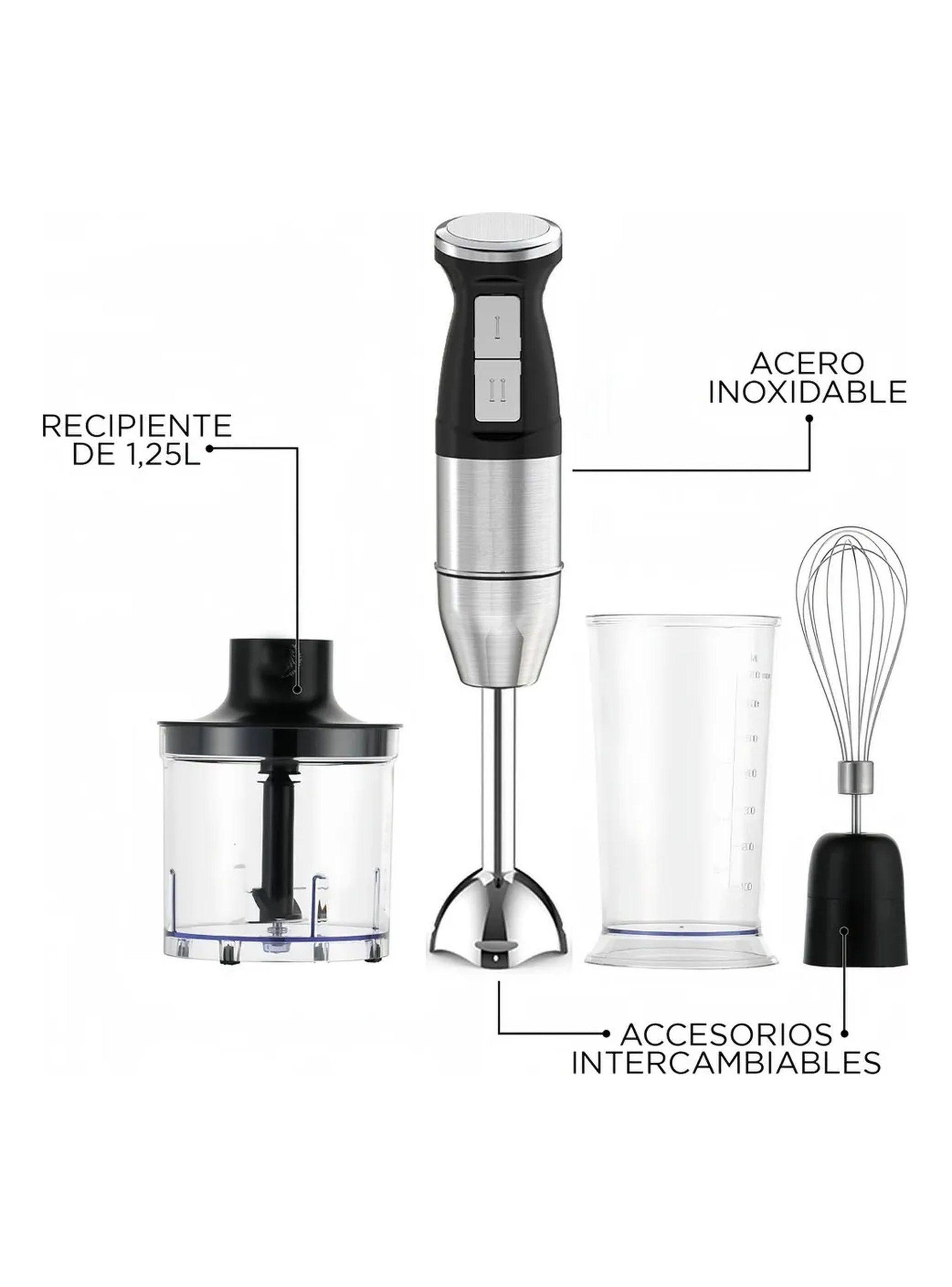 Batidora De Mano Eléctrica 4 En 1 Acero Inoxidable-4